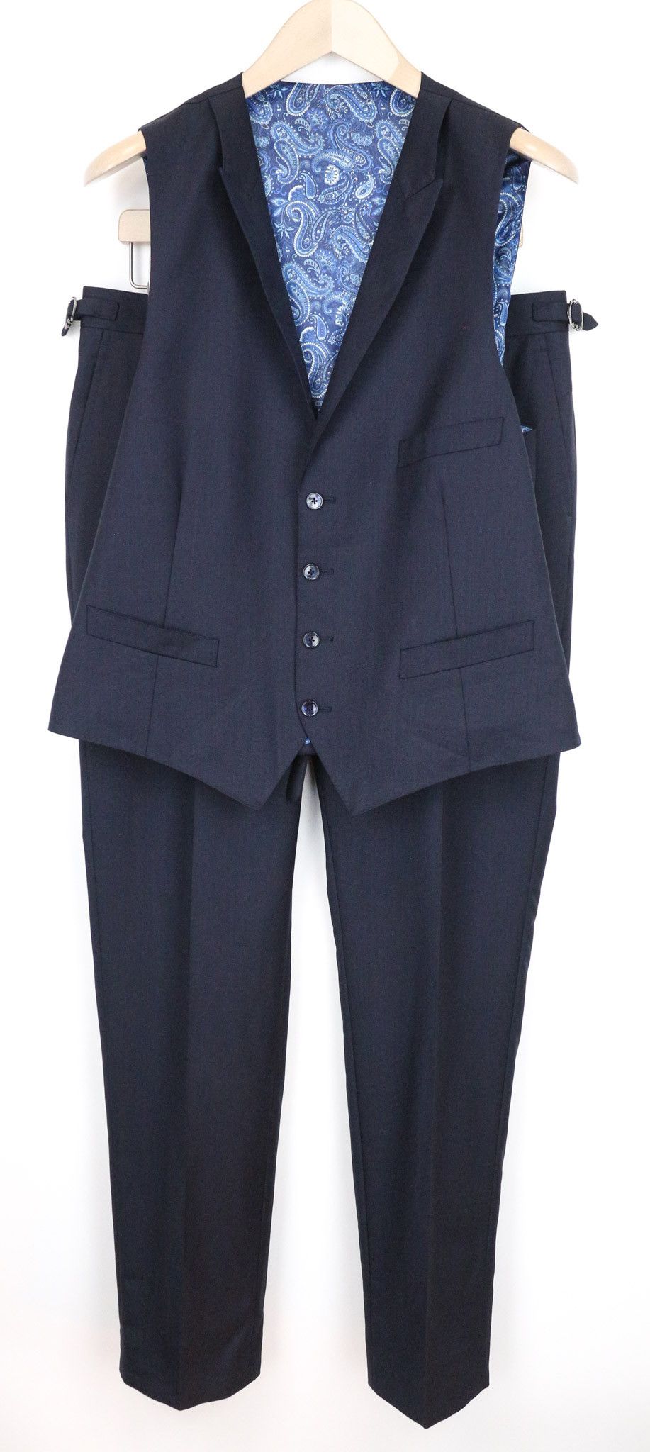 Suitsupply FERRARA UK40R Dark Blue Wool 2 Piece Suit 75378 Size 40R - 1 Thumbnail