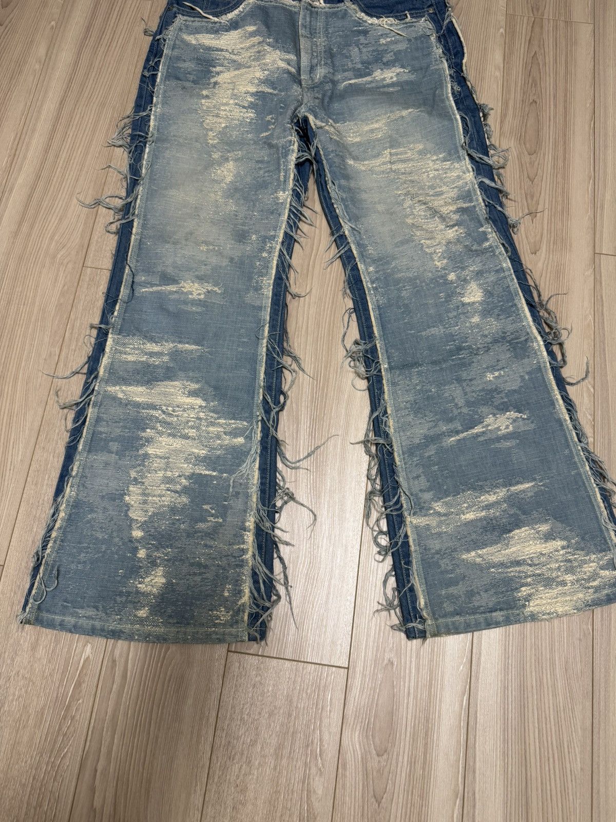 TAAKK TAAKK SS23 Reconstructed Bleached Denim Size US 31 - 2 Thumbnail