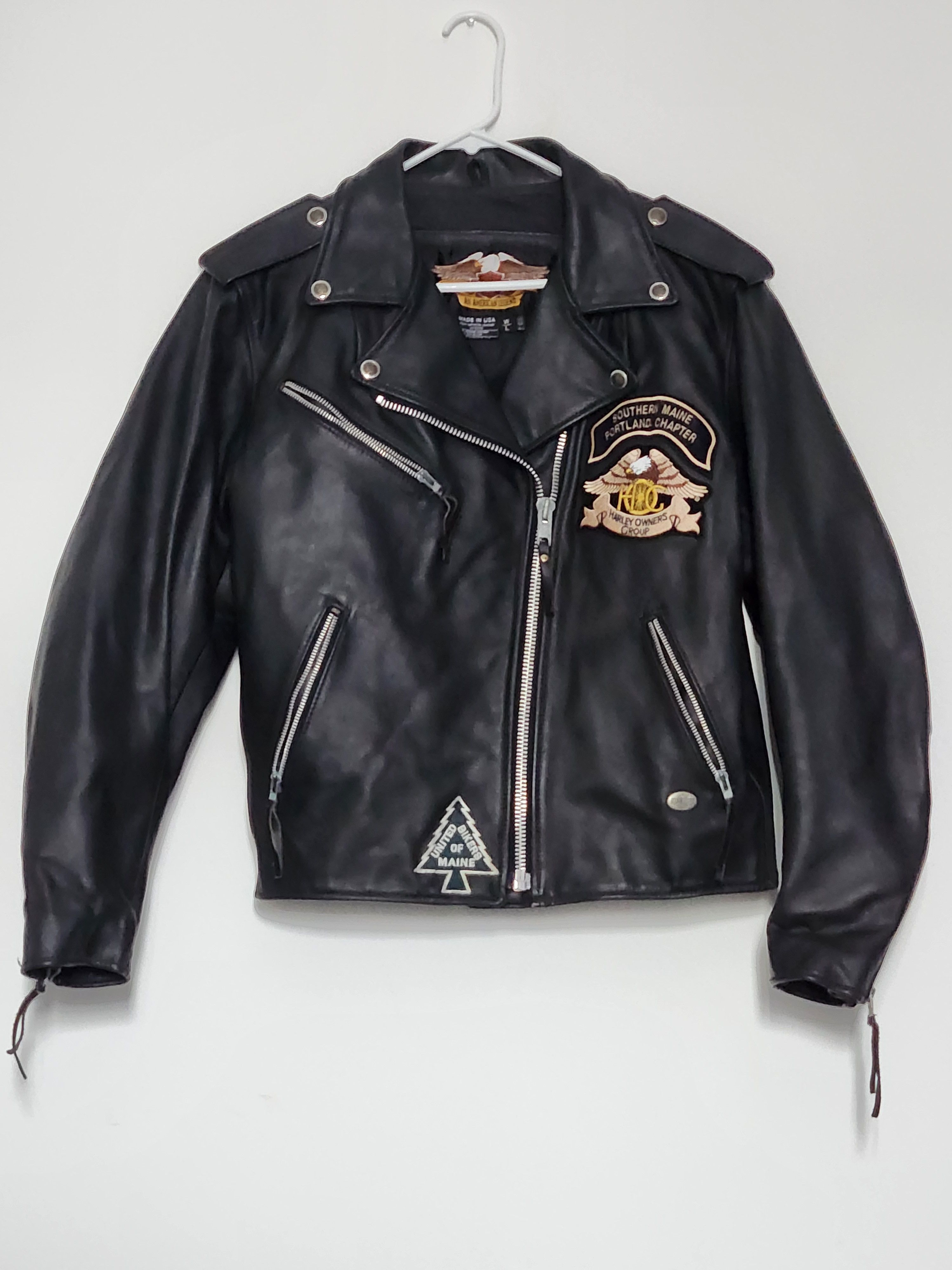 Harley Davidson Vintage Harley-Davidson Women's Leather Biker Jacket Size L / US 10 / IT 46 - 1 Thumbnail