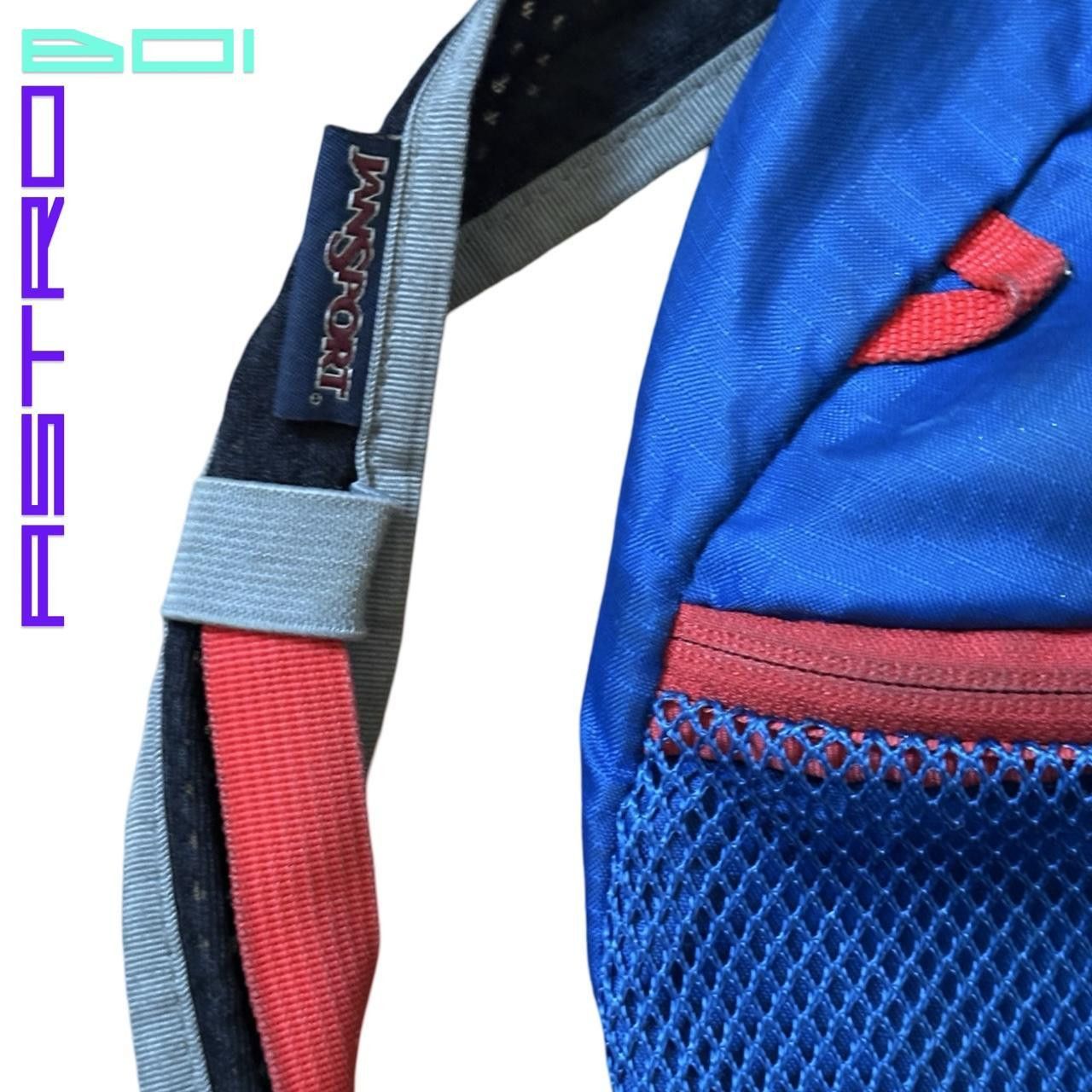 Jansport Jansport Blue Nylon Racing Mini Backpack Size ONE SIZE - 4 Thumbnail
