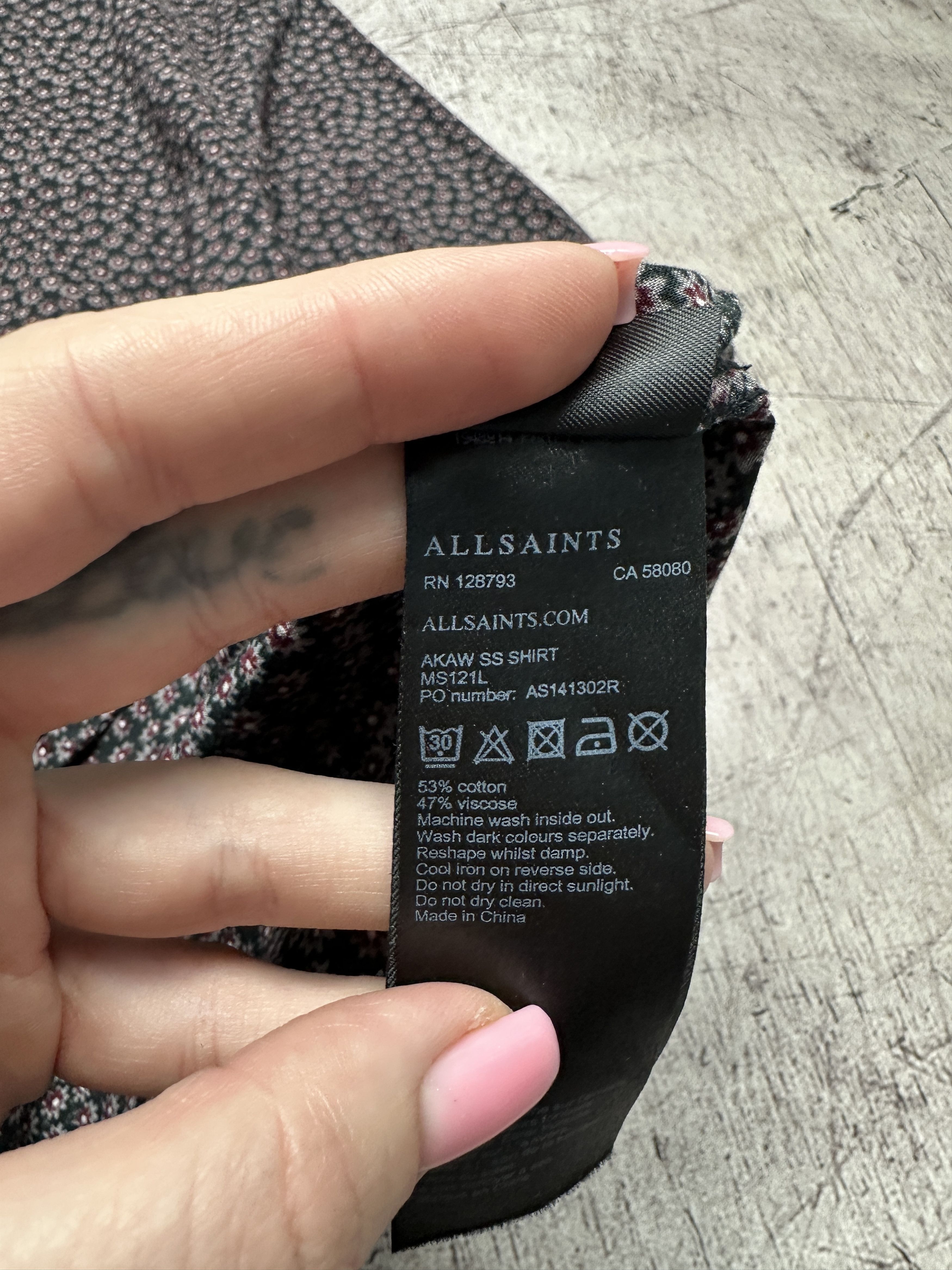 Allsaints Allsaints Mens Akaw Hawaiian SS Shirt Size US M / EU 48-50 / 2 - 4 Thumbnail