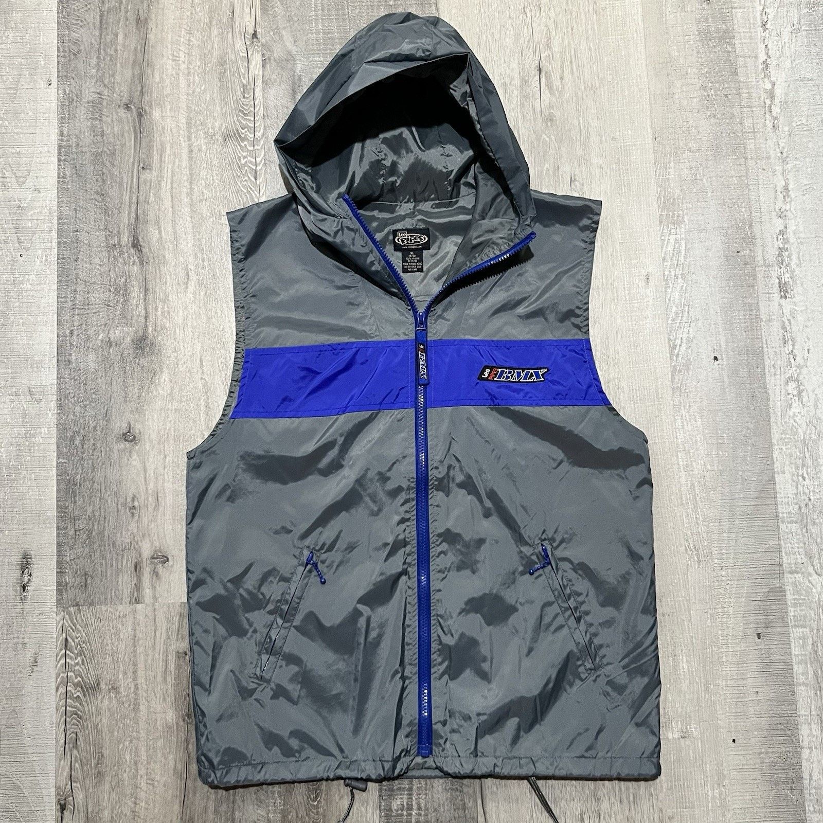 Lee VTG Lee Pipes BMX Sleeveless 90s Y2K Hooded Windbreaker Vest Size US S / EU 44-46 / 1 - 1 Thumbnail