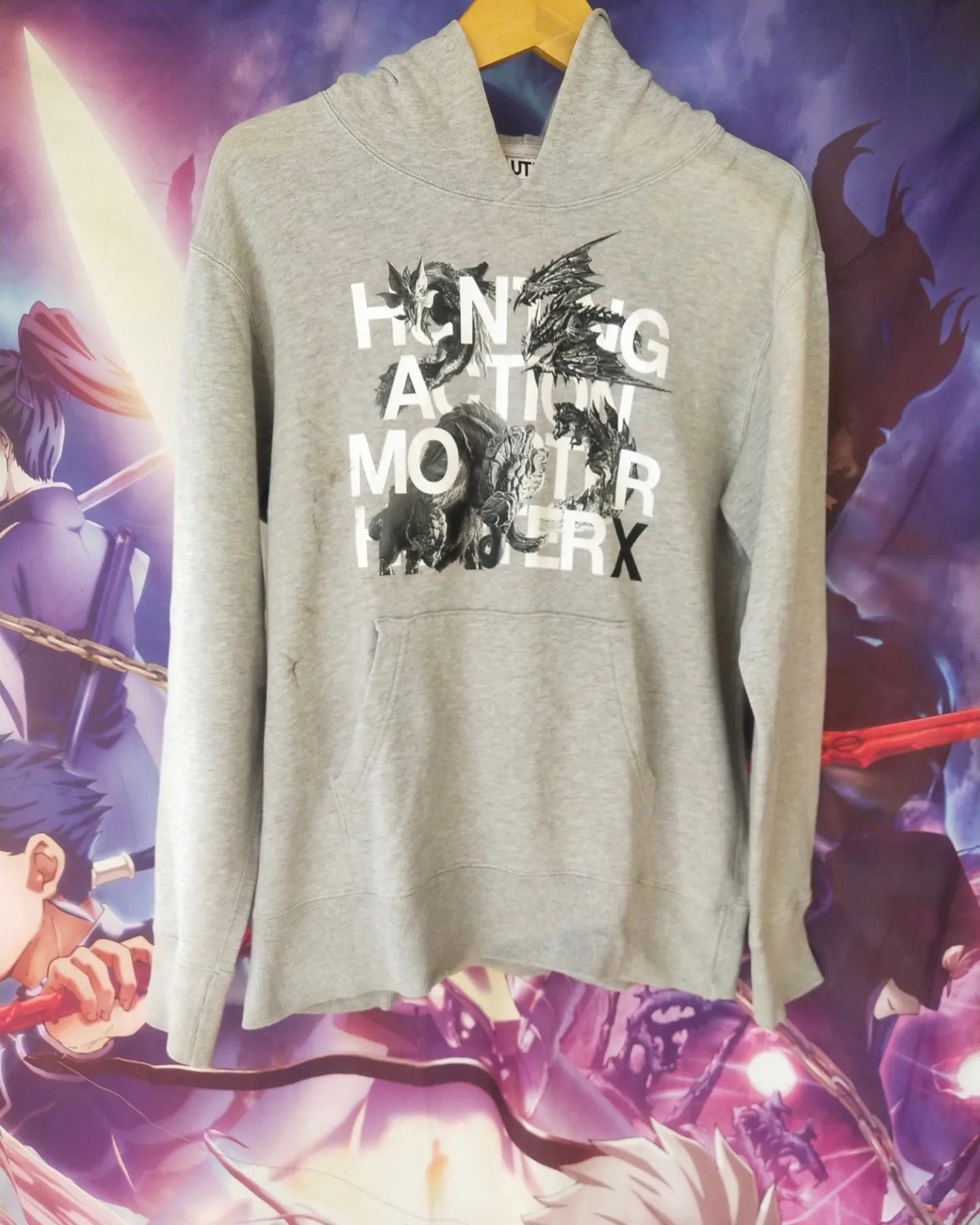 Anime Monster Hunter x Uniqlo Graphic Game Hoodie Size US M / EU 48-50 / 2 - 1 Thumbnail