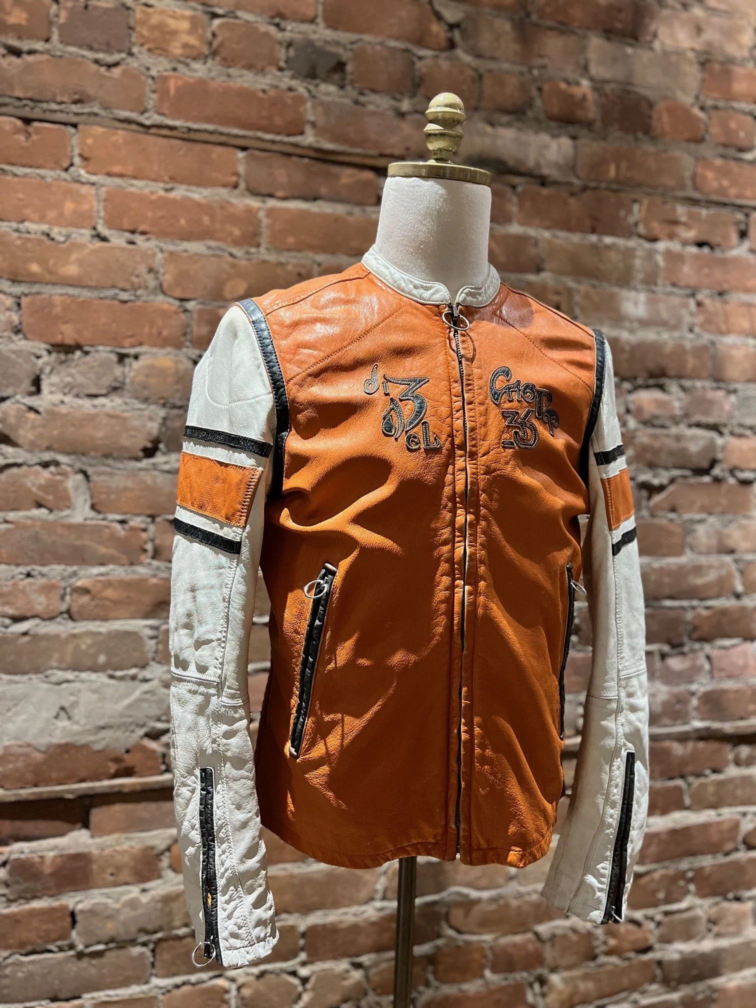Diesel Diesel Black Gold “Chopper 33” Racer Leather Jacket Size US M / EU 48-50 / 2 - 3 Thumbnail
