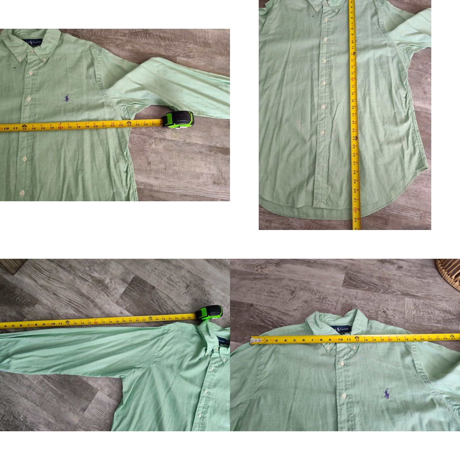 Ralph Lauren VINTAGE Polo Ralph Lauren Shirt Mens XL Mint Green Classic Fit Button-Down Long Sleeve, Cotton, All Seasons, Preppy Style Size US XL / EU 56 / 4 - 8 Thumbnail