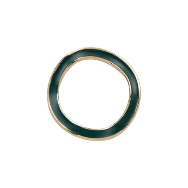 Bottega Veneta o1n1vont0325 Size: 21 / Curve Ring in Gold/Green Size ONE SIZE - 4 Thumbnail