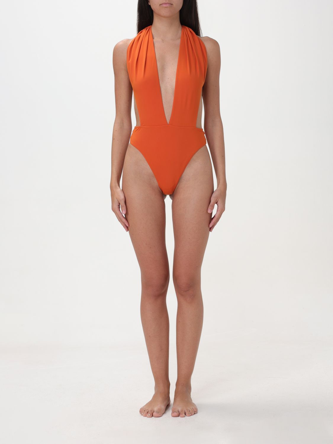 image of Saint Laurent Paris Saint Laurent Swimsuit Woman Orange, Women's (Size Medium)