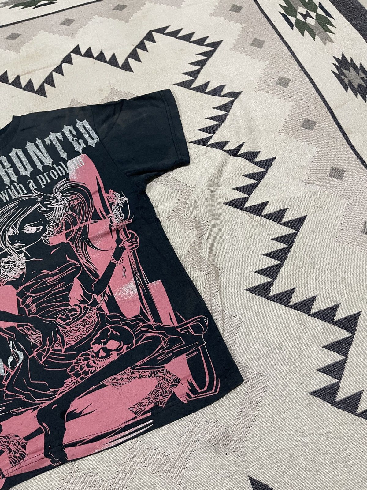If Six Was Nine 2000s STRANGE HEAVEN SEXY WOMEN SAMURAI FADED BOXY TSHIRT Size US M / EU 48-50 / 2 - 4 Thumbnail