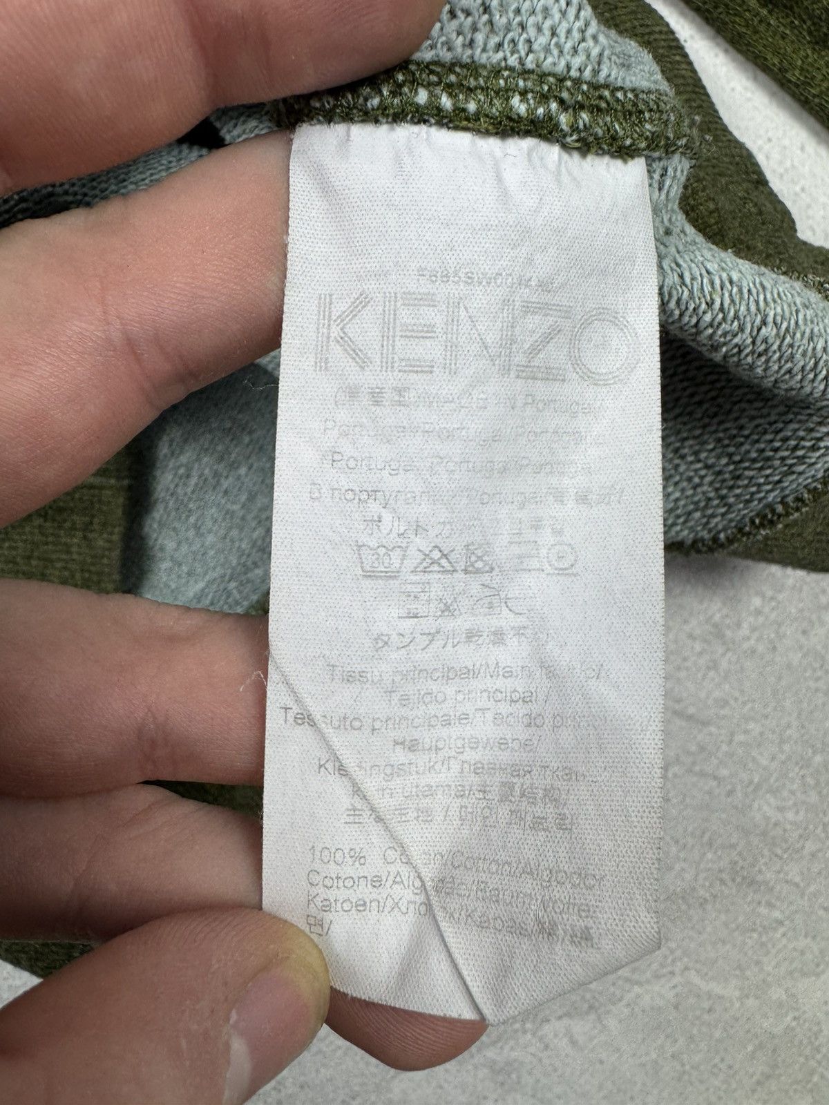 Kenzo Vintage Kenzo Tiger Big Logo Sweatshirt Green Khaki Jumper Size US L / EU 52-54 / 3 - 11 Thumbnail