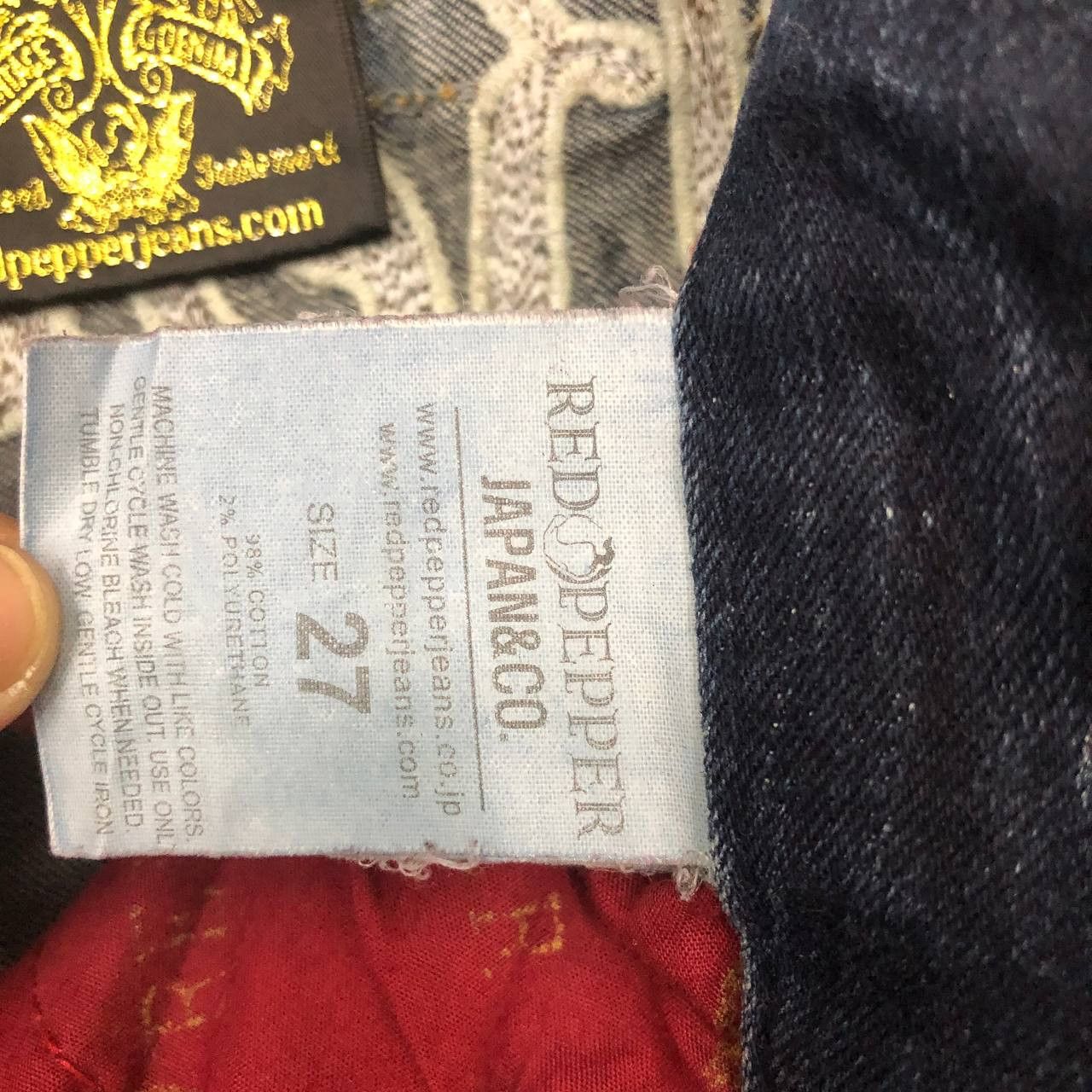 Japanese Brand P808 RED PEPPER FLARED JAPAN JEANS Size 32" / US 10 / IT 46 - 12 Thumbnail