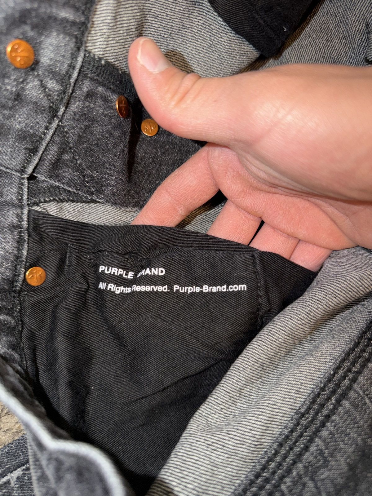 Purple Brand Purple skinny jeans Waxed grey p001 Size US 31 - 9 Thumbnail
