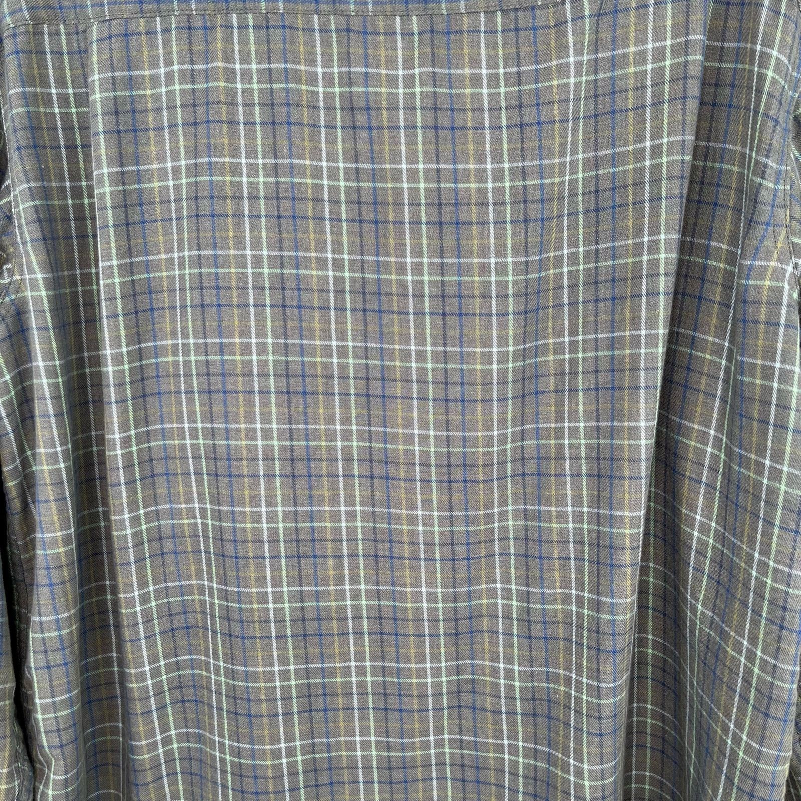 Flannel Haggar Long Sleeve Gray Button Front Plaid Flannel Shirt Size US XL / EU 56 / 4 - 14 Thumbnail