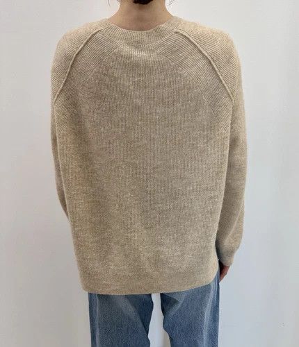 Acne Studios Acne Studios Womens Fn Wn Knit Alpaca Wool Jumper Beige Size S / US 4 / IT 40 - 4 Thumbnail