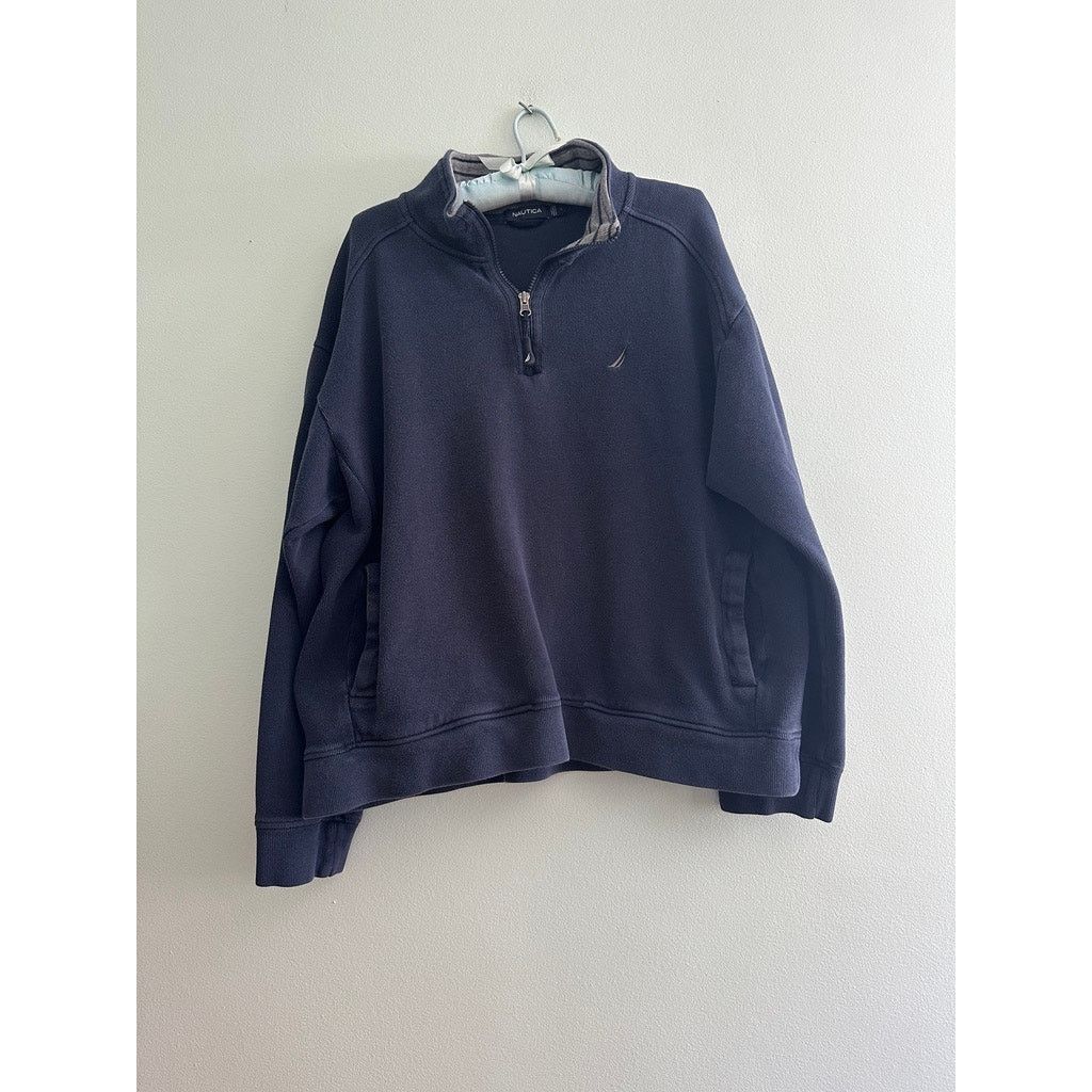 Nautica Nautica navy quarter zip pullover size L Size US L / EU 52-54 / 3 - 2 Thumbnail