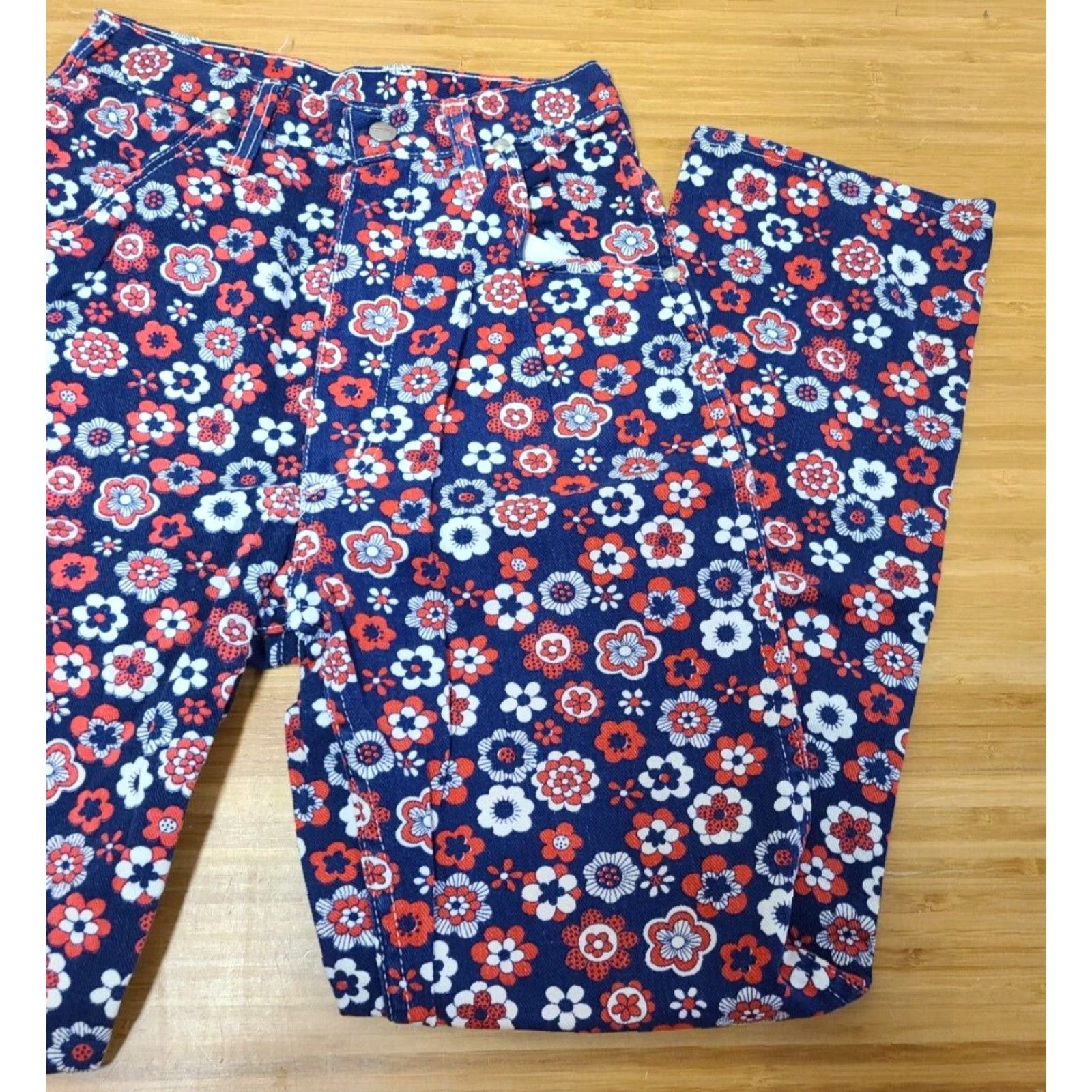 Vintage VINTAGE Maverick Jeans Floral 80s High Waist Western Size 4 USA Size 27" / US 4 / IT 40 - 4 Thumbnail