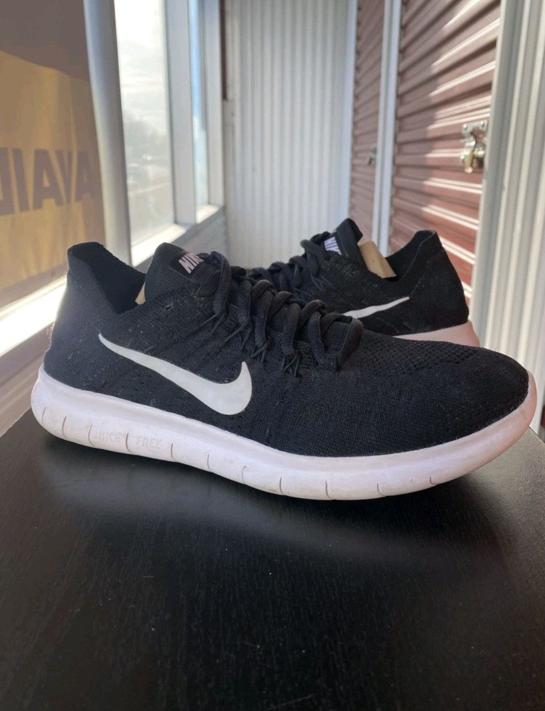 Nike Nike Wmns Free RN Flyknit 2017 Black 880844001 Size 8 Size US 8 / IT 38 - 1 Thumbnail