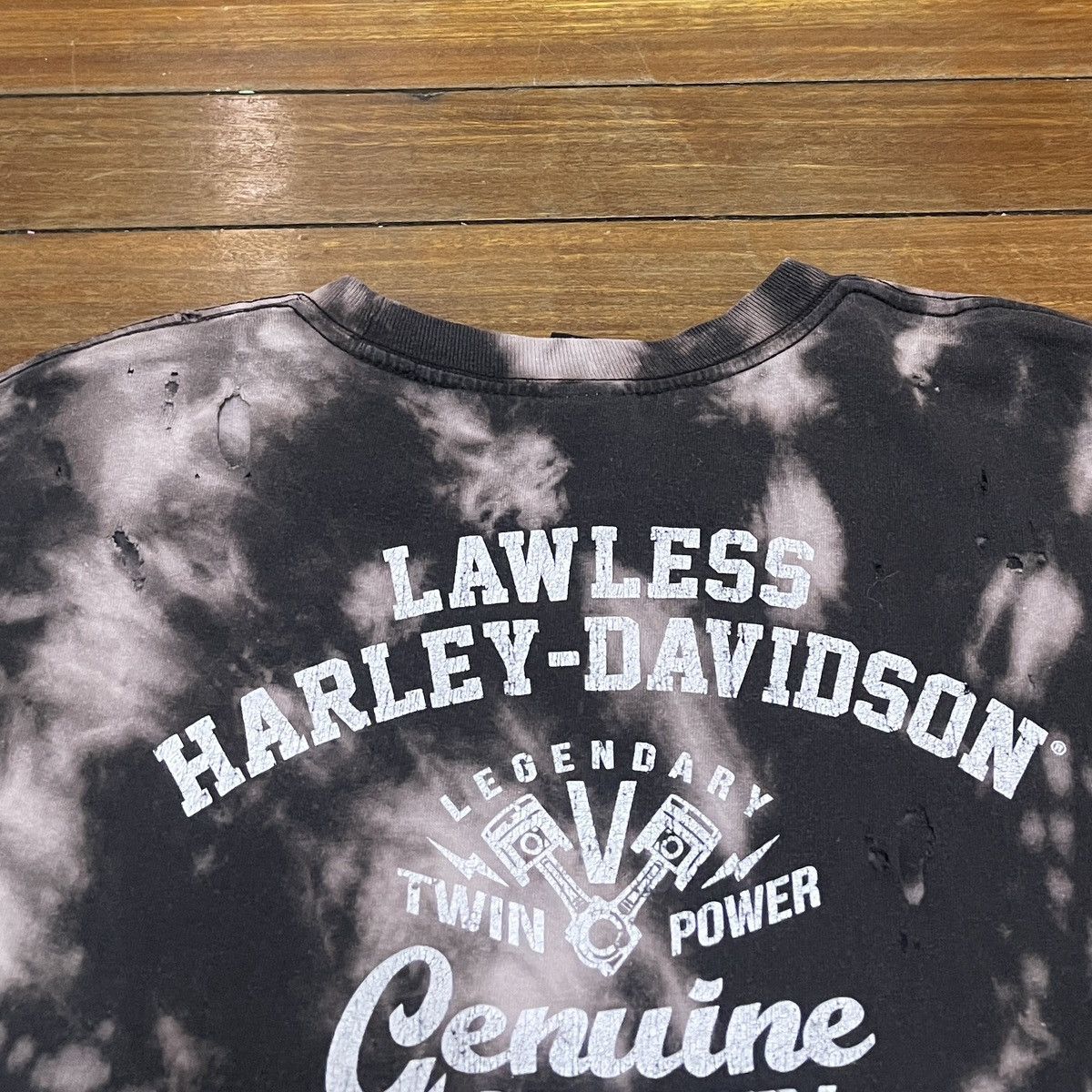 Harley Davidson × Vintage Rare Design Vintage Harley Davidson Distressed T-shirt 2000s Size US XXL / EU 58 / 5 - 4 Thumbnail
