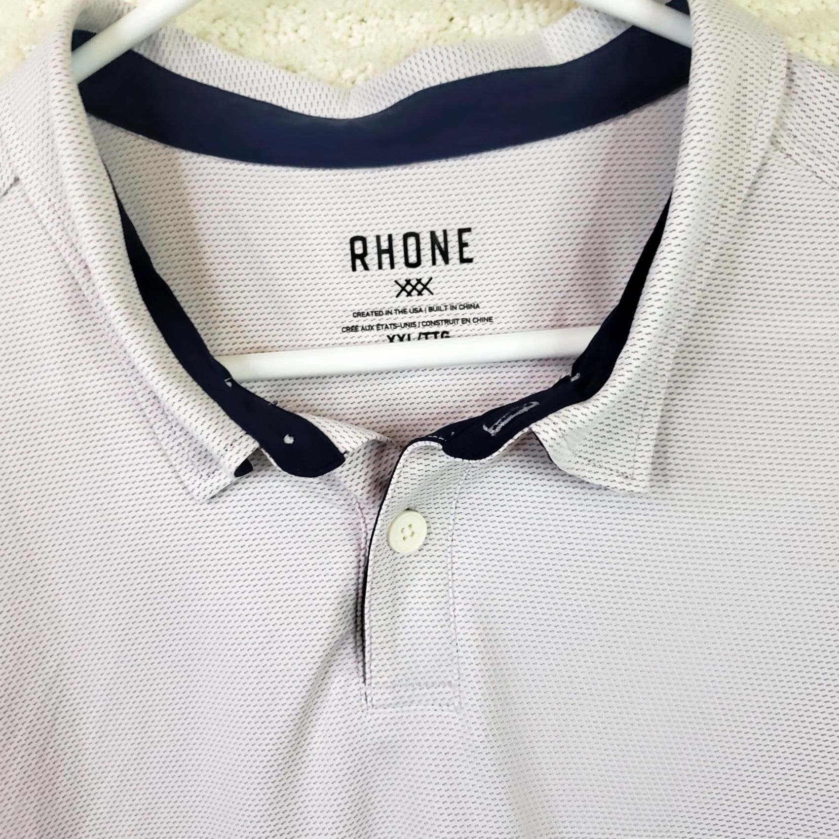 Rhone Rhone Pique Polo Shirt Mens XXL Light Gray Short Sleeve Performance Pullover 2 Buttons Casual Activewear Workwear Shirt Size US XXL / EU 58 / 5 - 4 Thumbnail