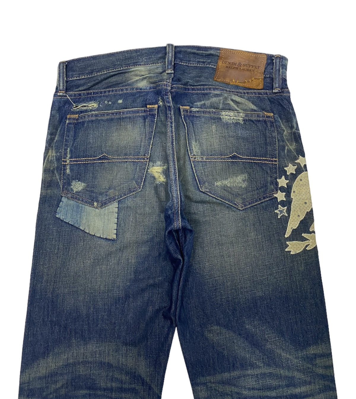Kapital 🔥DENIM & SUPPY RALPH LAUREN PATCHWORK DISTRESS DENIM JEANS Size US 34 / EU 50 - 6 Thumbnail