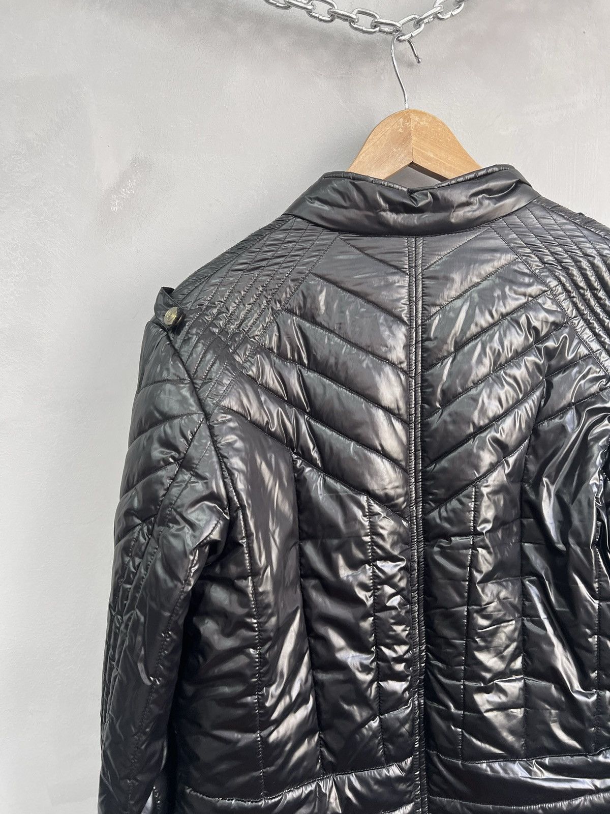 Designer VINTAGE BIKER ROBERTO CAVALLI JACKET LEATHER NYLON BONDAGE Size US XL / EU 56 / 4 - 15 Thumbnail