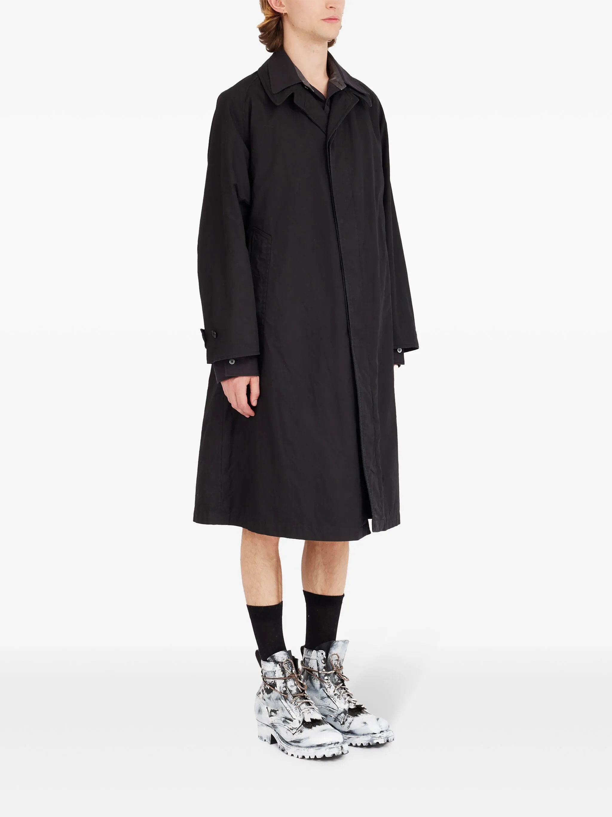 Maison Margiela o1w1db10226 Layered Trench Coat in Black Size US S / EU 44-46 / 1 - 3 Thumbnail