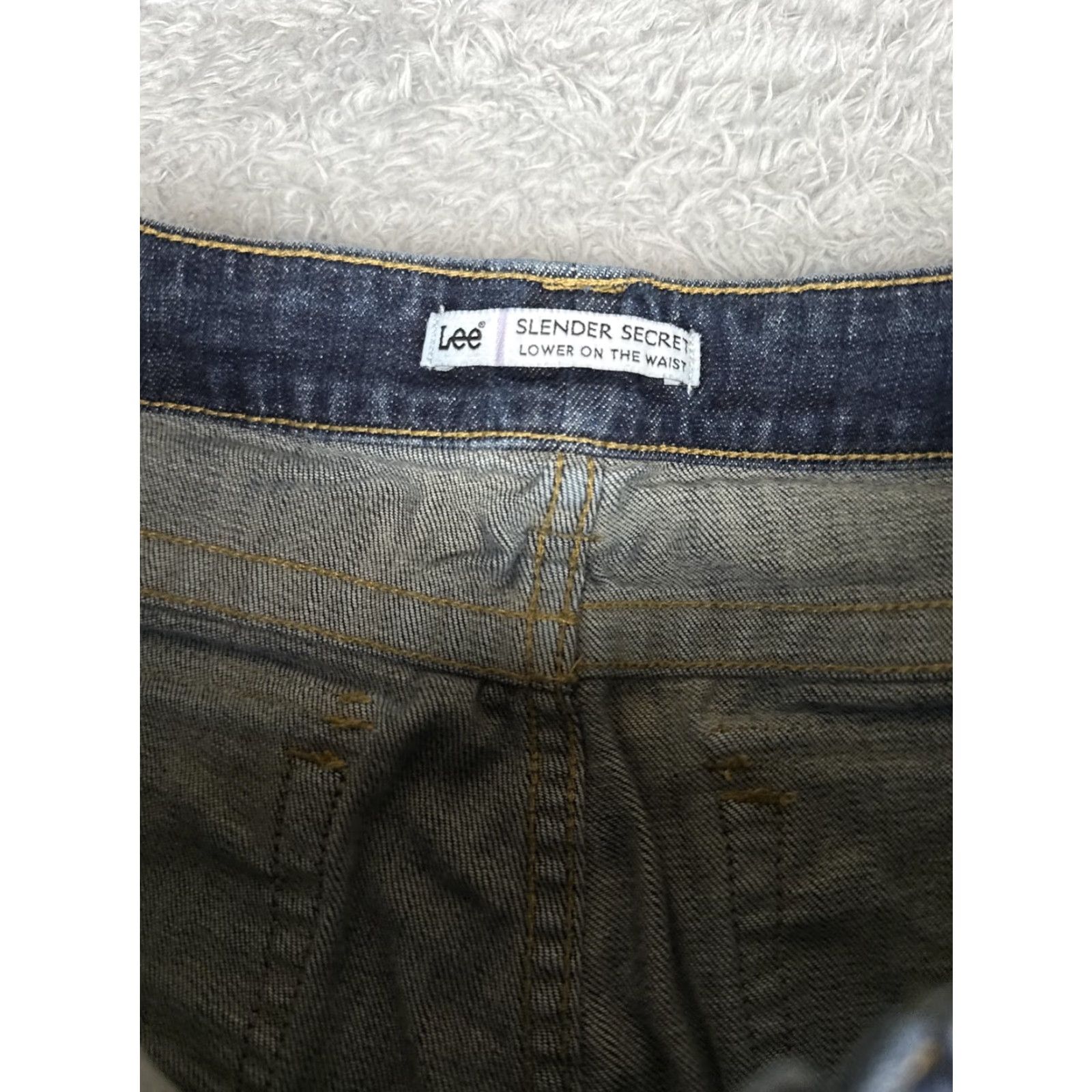 Lee LEE Jeans Slender Secret Straight Womens 8 Short Medium Wash Blue Stretch 28x28 Variety 5-Pocket Denim Regular Rise Mid 90s Womens Size 30" / US 8 / IT 44 - 6 Thumbnail