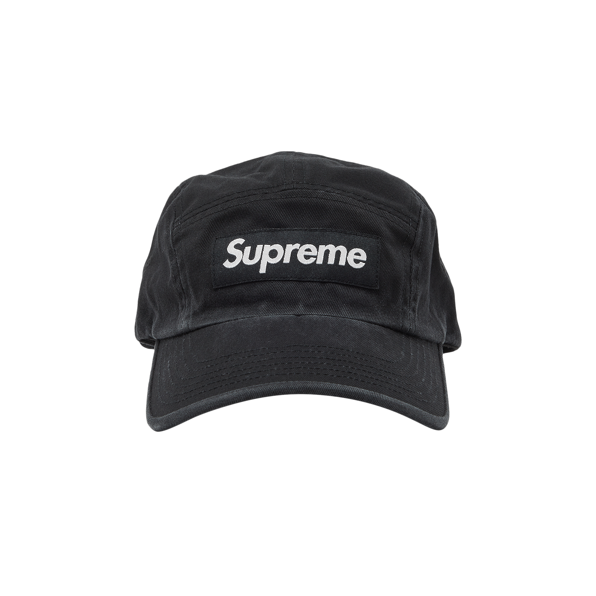 Supreme Supreme Washed Chino Twill Camp Cap Black | Grailed