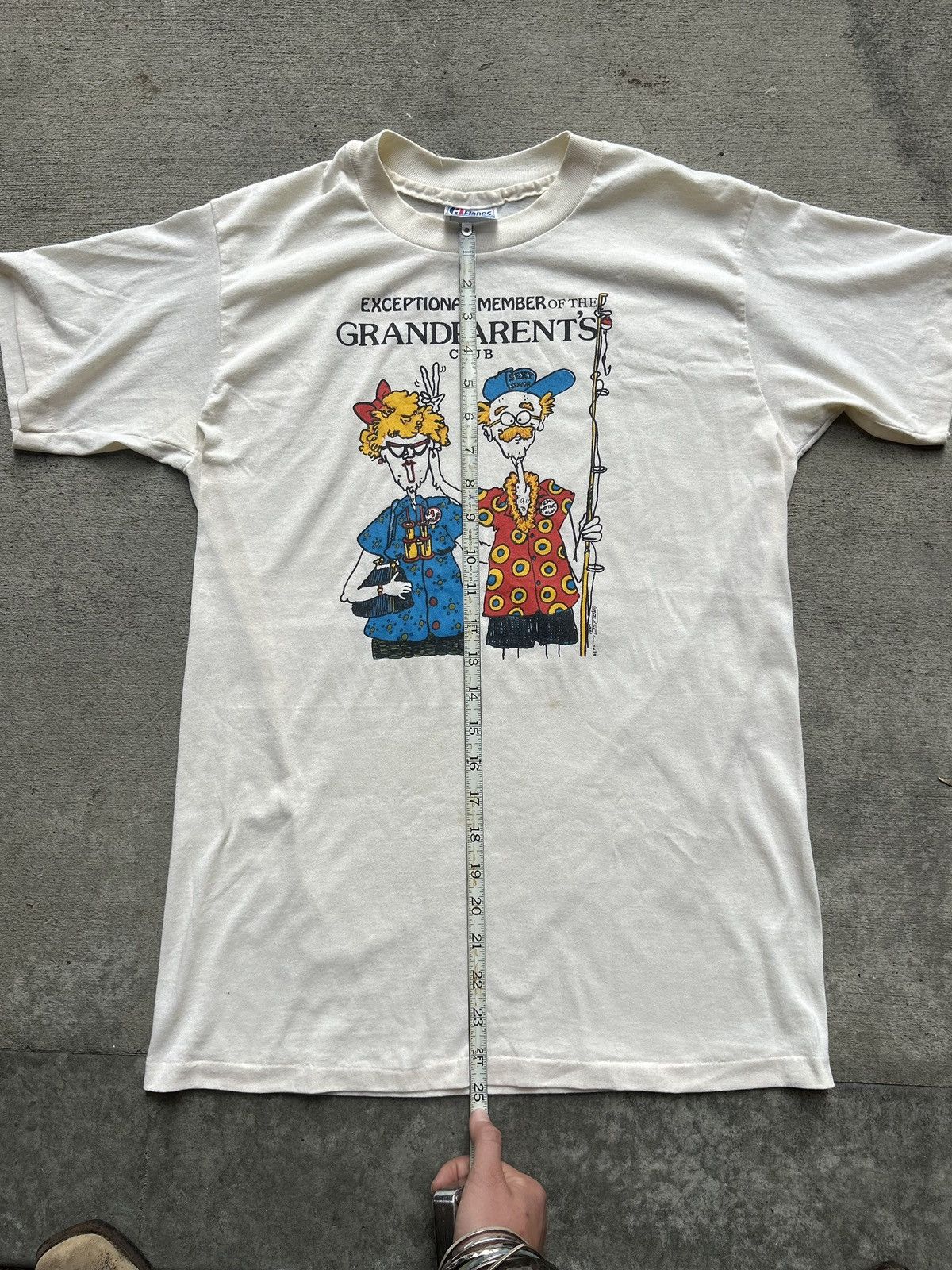 Hanes Goofy Vintage Cream T- Shirt Size US M / EU 48-50 / 2 - 4 Thumbnail