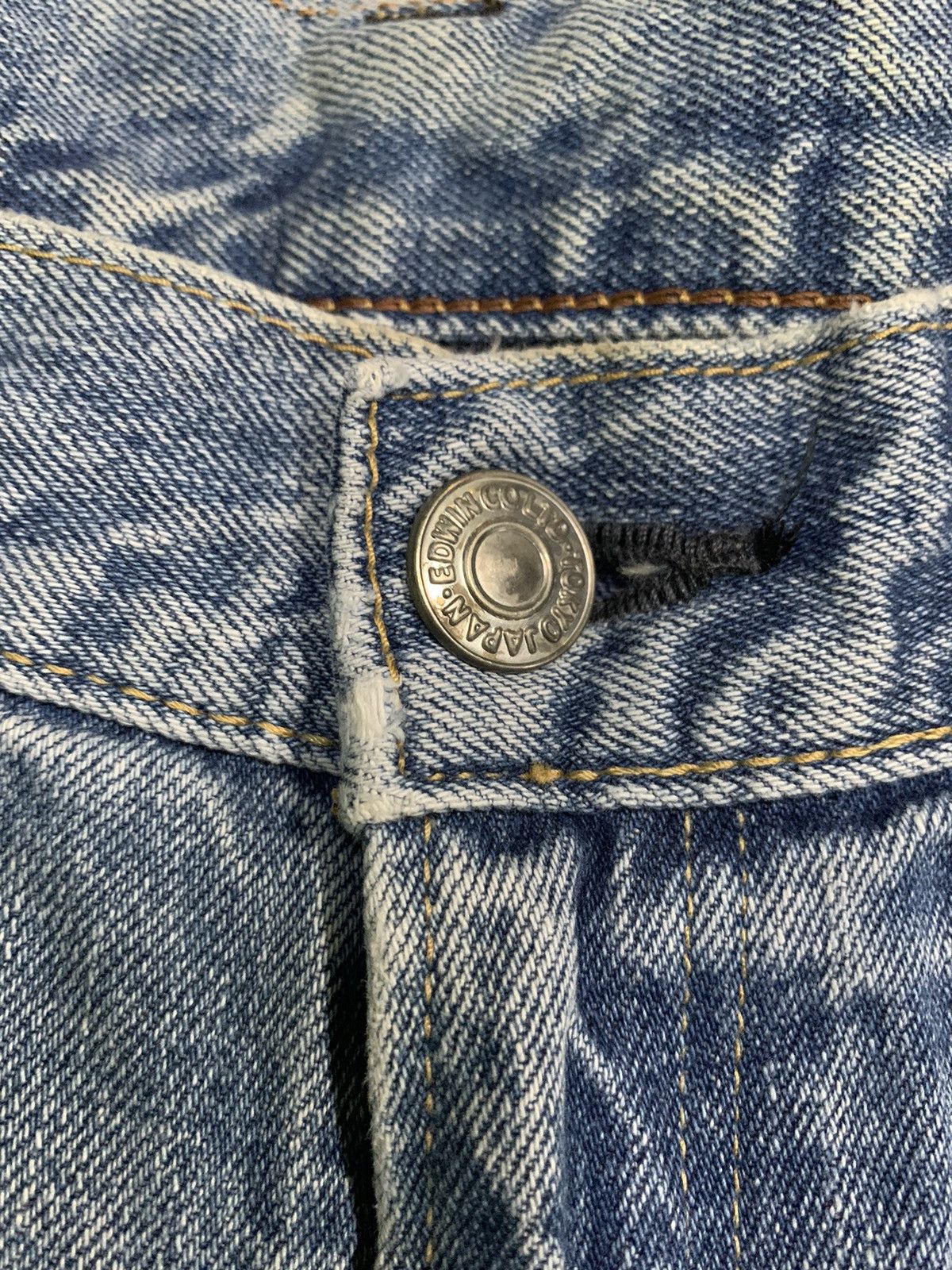 Japanese Brand VINTAGE EDWIN SELVEDGE 505Z JAPANESE FADED DISTRESSED DENIM Size US 34 / EU 50 - 15 Thumbnail