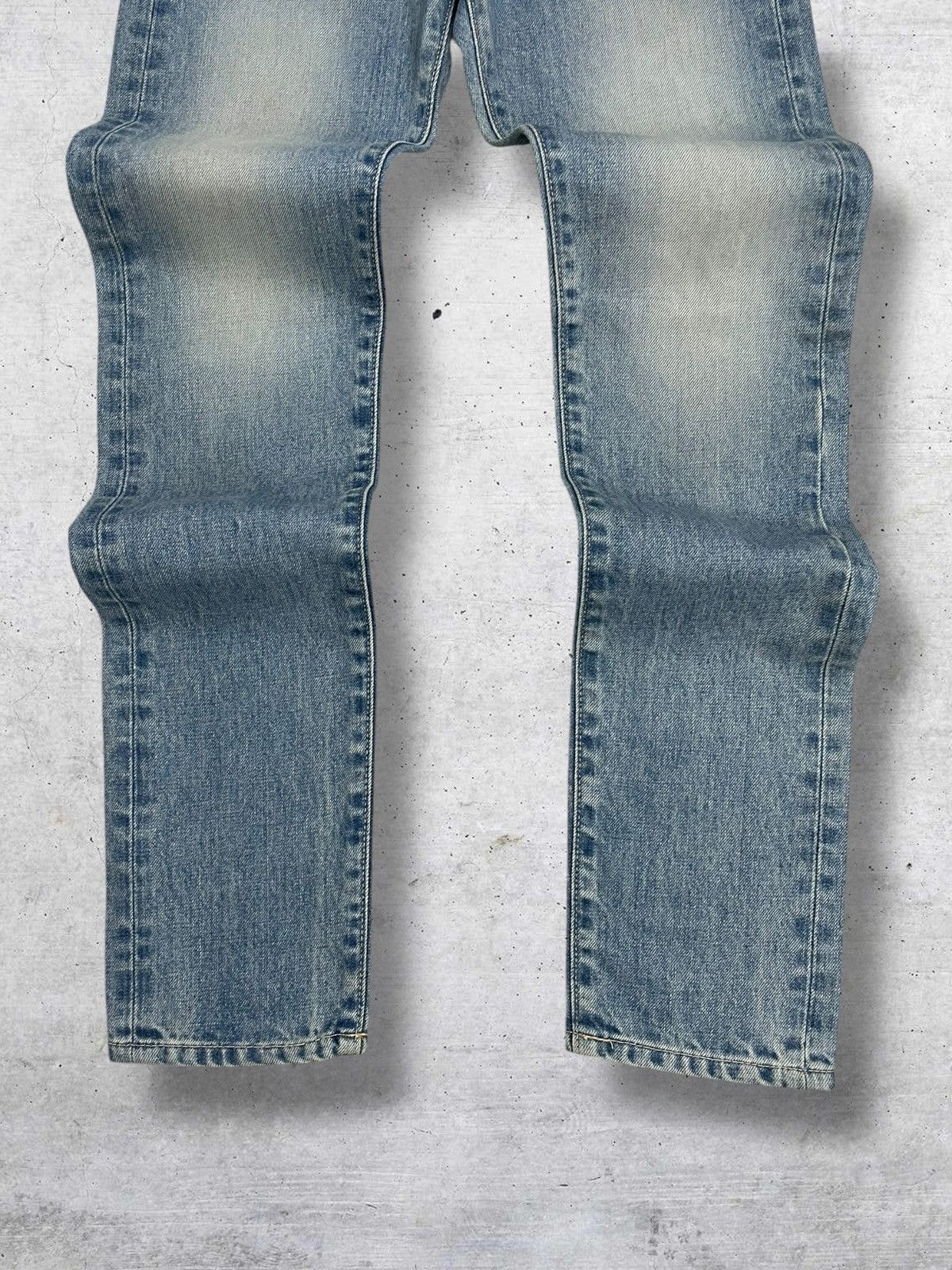 Japanese Brand VINTAGE JAPAN OG BLU BLUE 90S DESIGNER BLUE WASHED DENIM Size US 27 - 3 Thumbnail