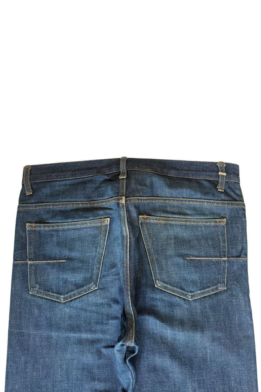 Dior DIOR HOMME HEDI SLIMANE WASHED RAW INDYGO NAVY DENIM JEANS Size US 29 - 4 Thumbnail