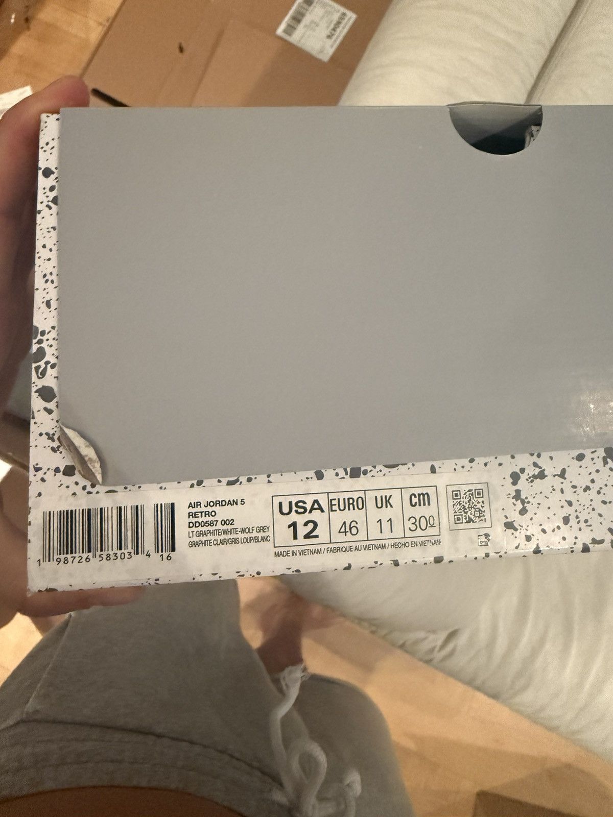 Jordan Brand DS Air jordan V Five wolf grey SIZE 10, 12 or 13 Size US 12 / EU 45 - 6 Thumbnail
