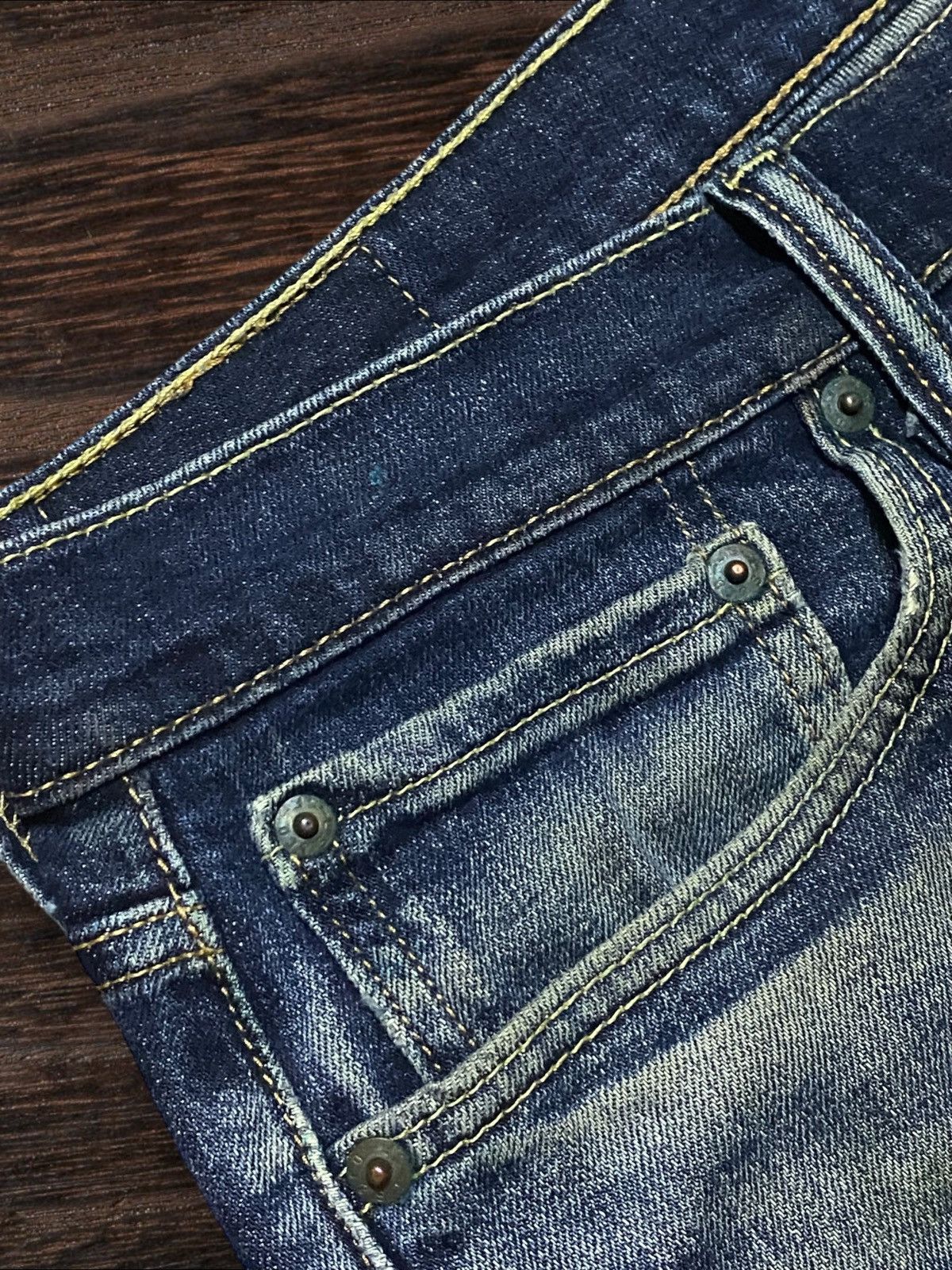 Levi's Vintage Levis 541 Mud Wash Distressed Slim Fit Jeans Size US 34 / EU 50 - 7 Thumbnail