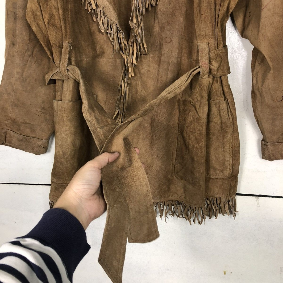 Vintage 🔥VINTAGE COWBOY DESIGN LEATHER JACKET JURAHOUSE ISSEY MIYAKE Size US M / EU 48-50 / 2 - 18 Thumbnail