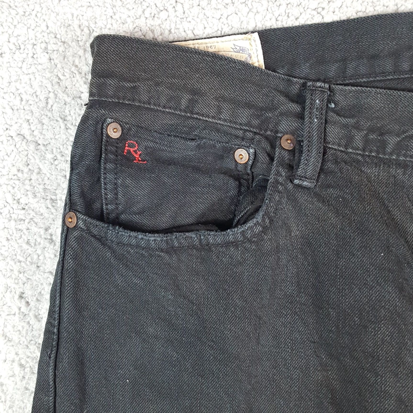 Polo Ralph Lauren Polo Ralph Lauren Black Denim Jeans Men's 36x30 Straight RL Jeans Vintage 90s Punk Grunge Retro Workwear 5-Pocket Mens Size US M / EU 48-50 / 2 - 3 Thumbnail
