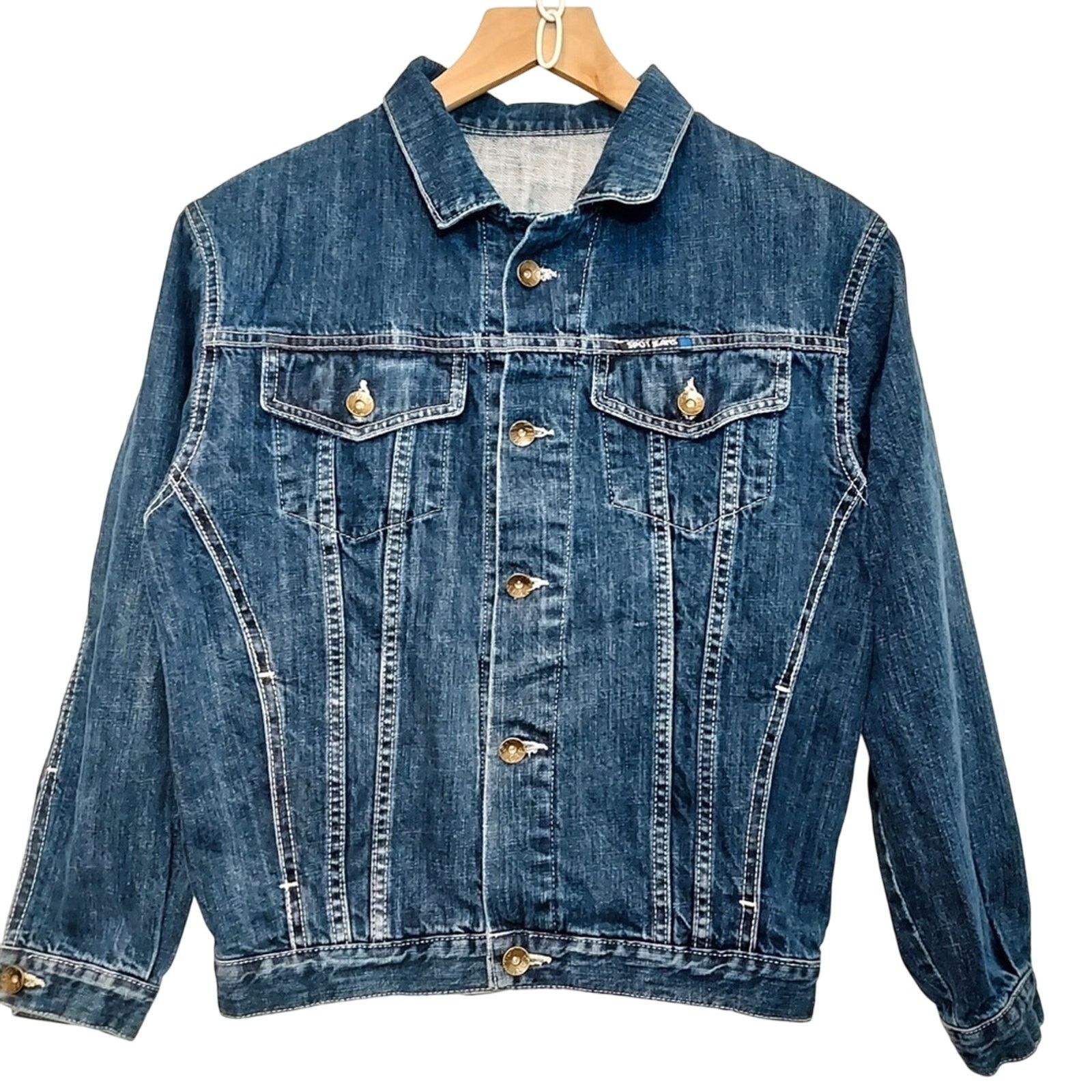 Other UK Spot Jeans Blue Denim Button Utility Pockets Western Jacket Size M / US 6-8 / IT 42-44 - 1 Thumbnail