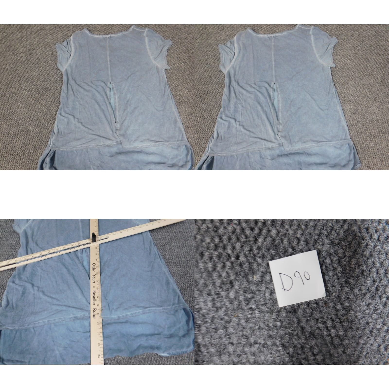 Vintage Crosby Womens Blouse L Blue Crew Neck Short Sleeve Pullover Cotton Blend Stretch Casual Everyday Women Size L / US 10 / IT 46 - 8 Thumbnail