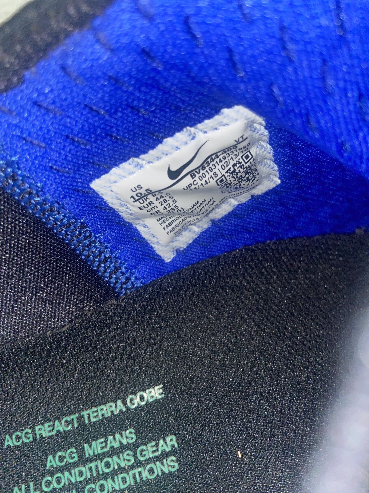 Nike Nike ACG React Terra Gobe - THE ABYSS/ROYAL BLUE Size US 10.5 / EU 43-44 - 6 Thumbnail