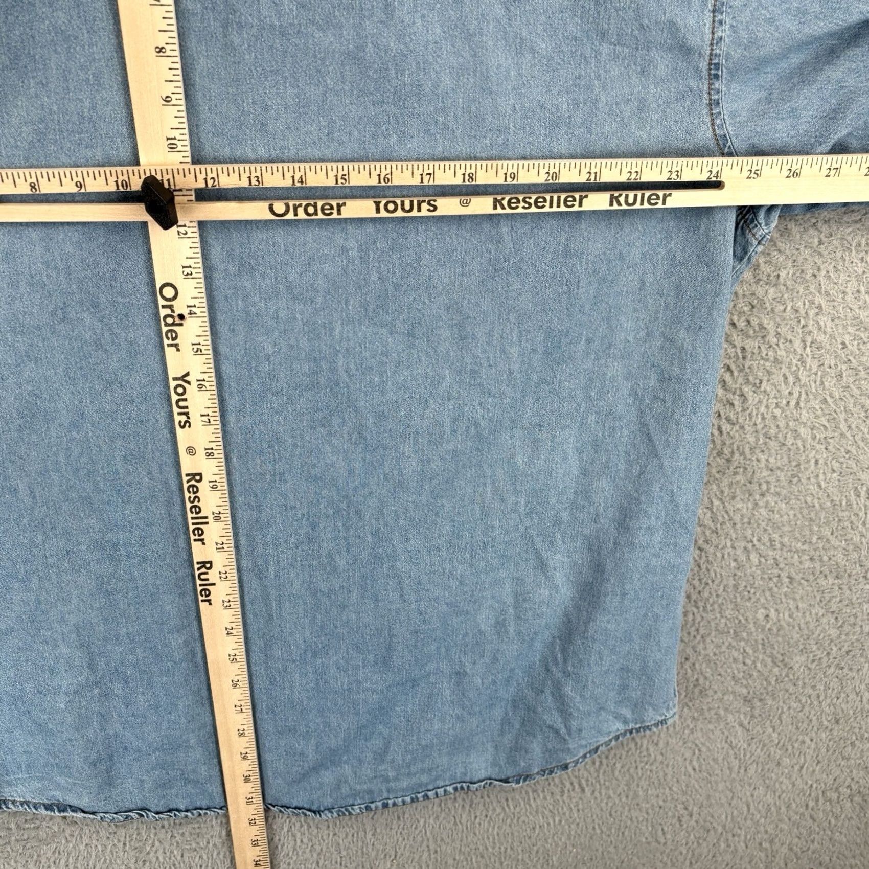 Denime Guide Gear Denim Pearl Snap Shirt Men XL Sawtooth Pocket Western Cowboy Rodeo Size US XL / EU 56 / 4 - 5 Thumbnail