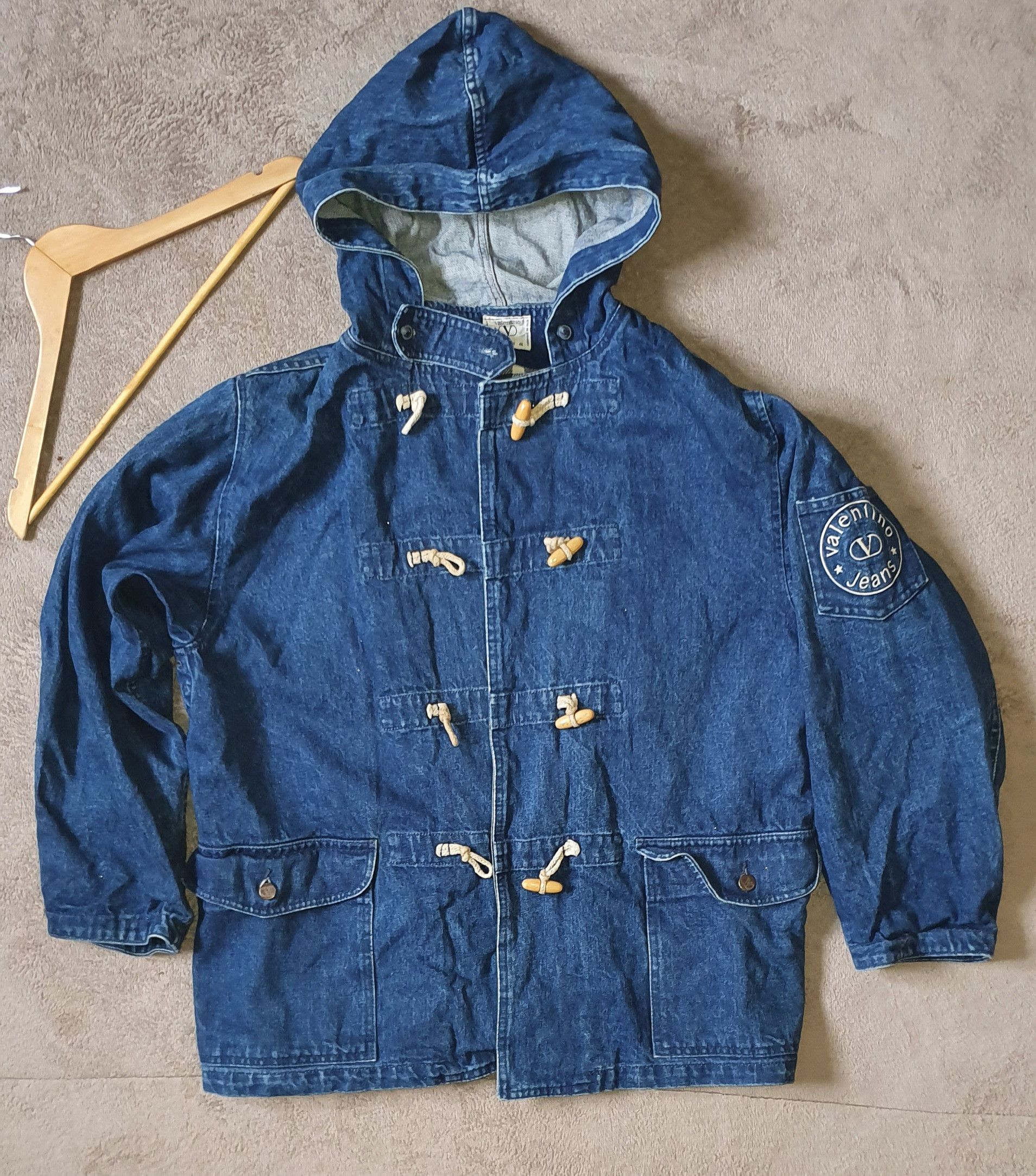 Other Valentino Blue Denim Cotton Vintage 1980s Coat Size US S / EU 44-46 / 1 - 1 Thumbnail