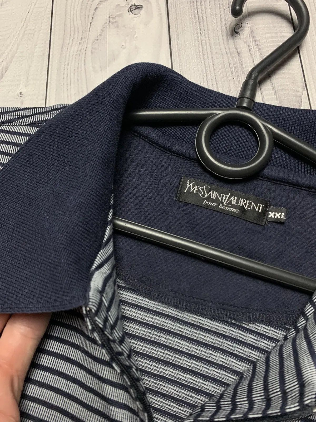 Yves Saint Laurent Vintage Yves Saint Laurent polo striped logo XL rare Size US XL / EU 56 / 4 - 5 Thumbnail