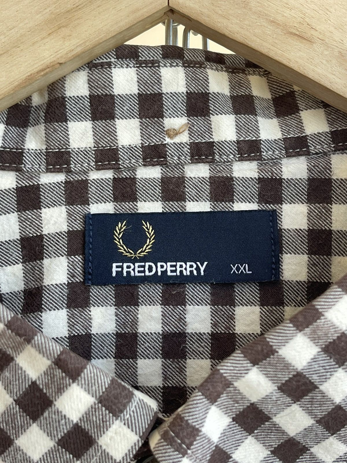 Fred Perry Fred Perry Gingham Check Flannel Button Down L/S Shirt Size US XXL / EU 58 / 5 - 7 Thumbnail