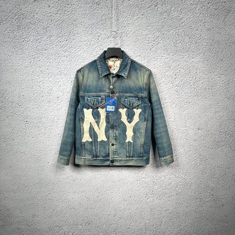 GucciSS23 Letter Printed Single-breasted Denim Jacket 2503-