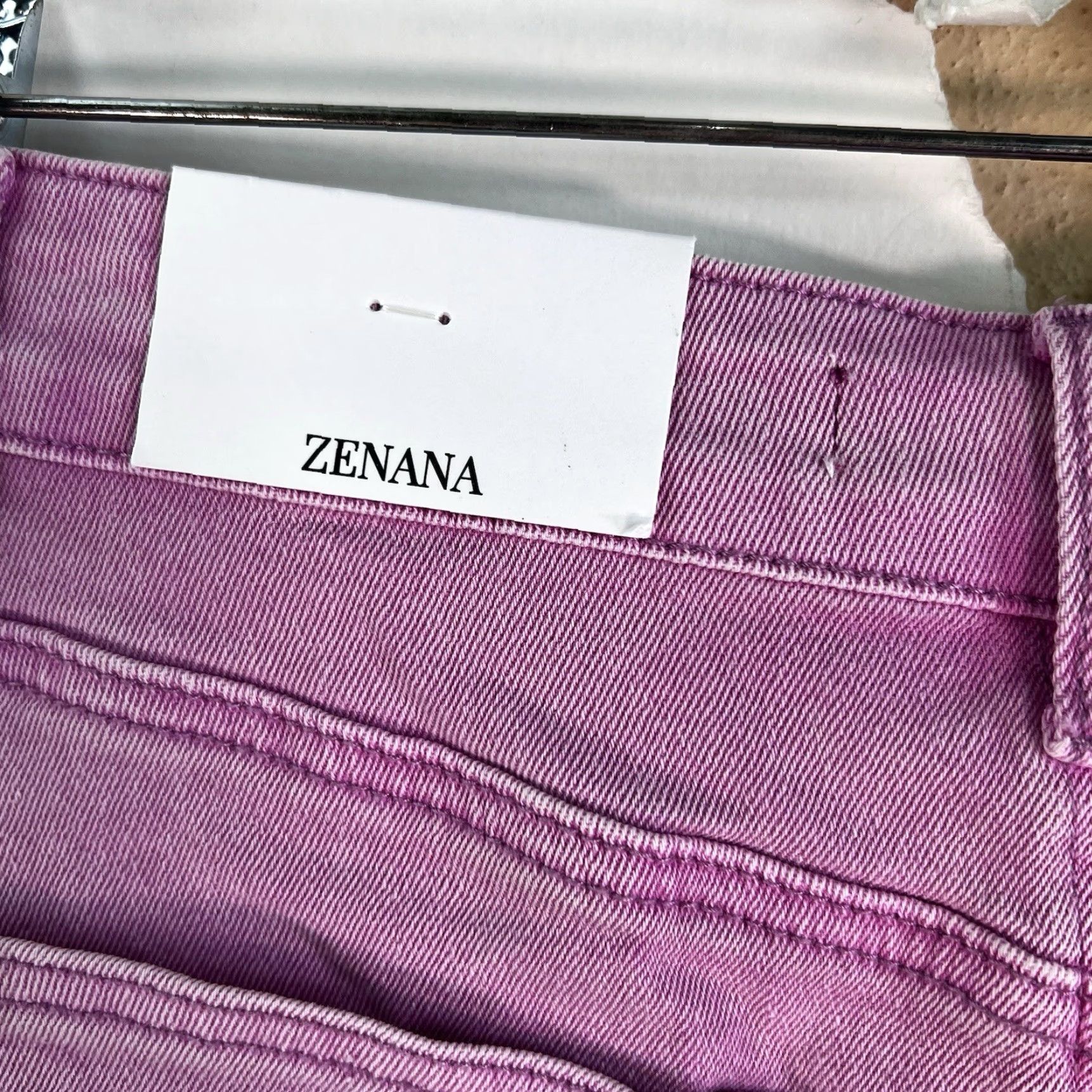 Vintage VINTAGE Zenana Denim Mini Skirt Womens Size M Pink Casual Party Spring Summer Hipster 90s Size 32" / US 10 / IT 46 - 5 Thumbnail
