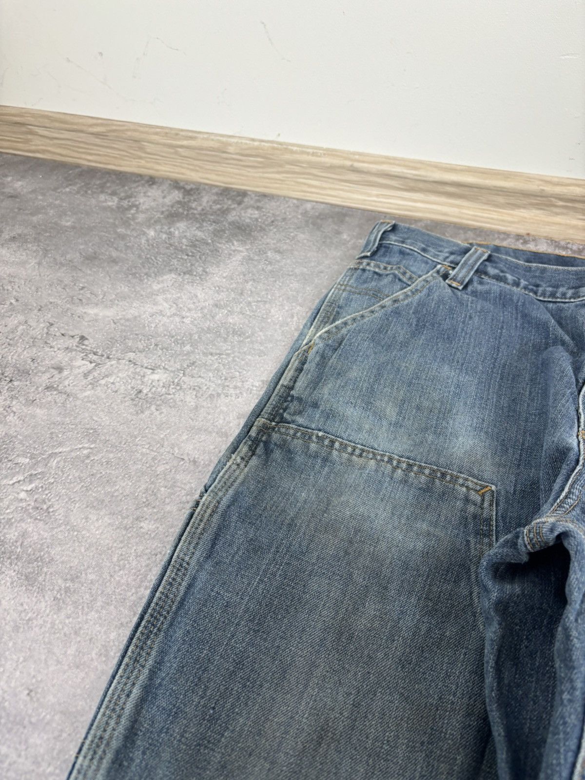 Carhartt Carhartt Men’s Double Knee Denim Jeans Relaxed Fit Blue Size US 34 / EU 50 - 8 Thumbnail