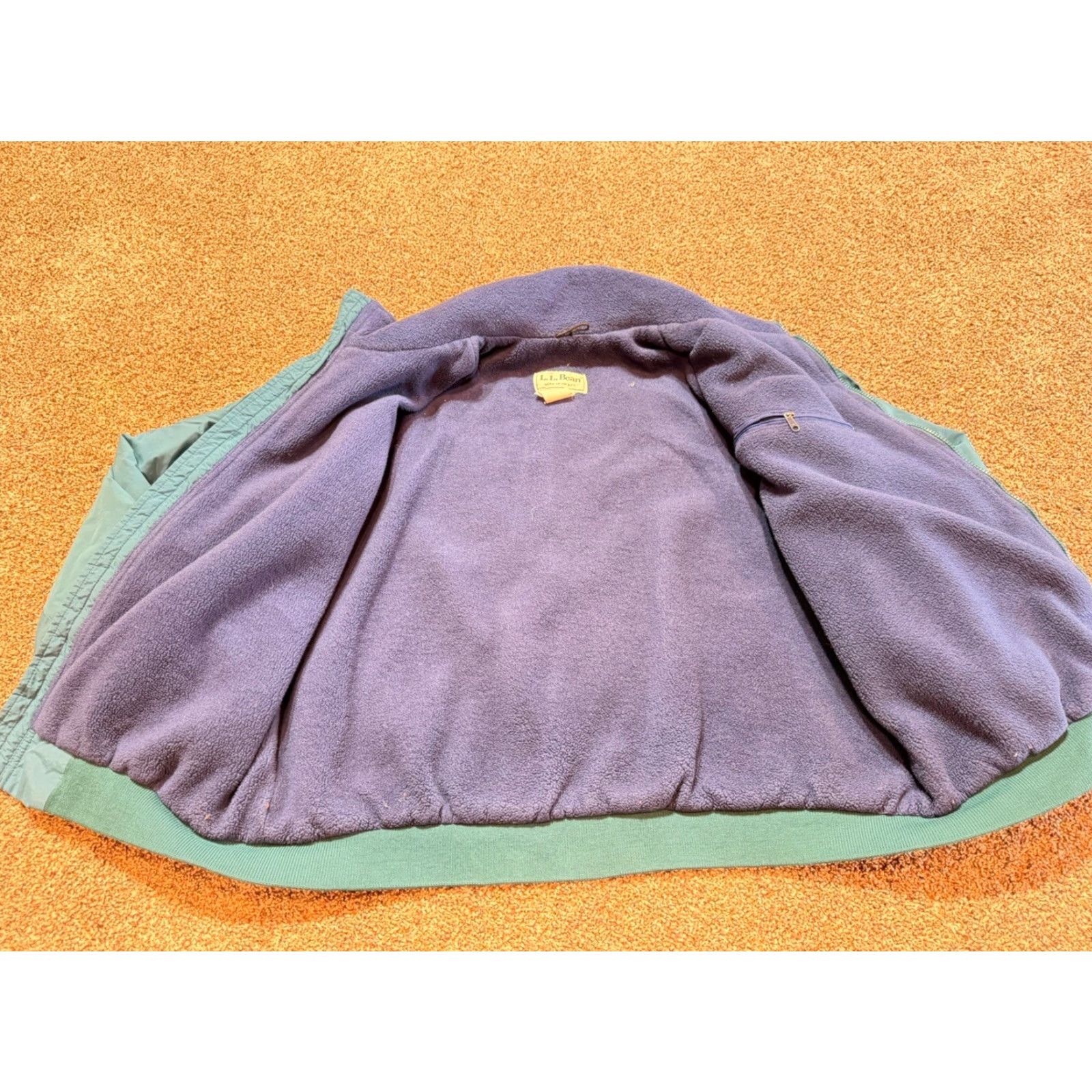 Vintage VINTAGE L.L. Bean Jacket Mens Large Windbreaker Zip Fleece Lined Green Nylon Made for Hiking Mens Size US L / EU 52-54 / 3 - 4 Thumbnail