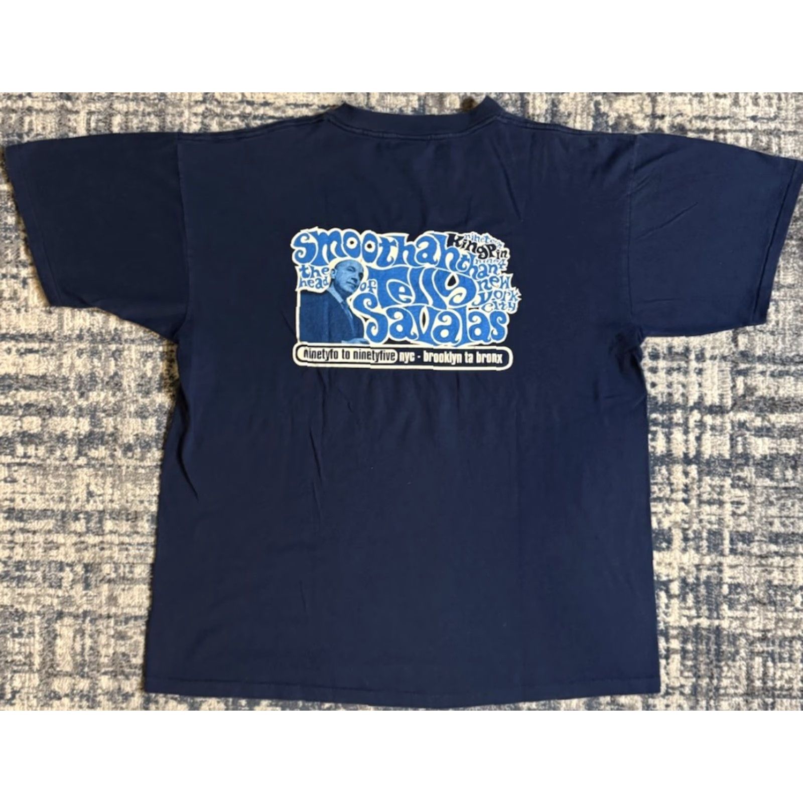 Vintage VINTAGE Kingpin T-Shirt Streetwear 90s NYC Logo Crew Neck Short Sleeve XL Men Blue 1990s 1990-1999 Skate Hip Hop Band Double-Sided Ready to Wear Size US XL / EU 56 / 4 - 3 Thumbnail