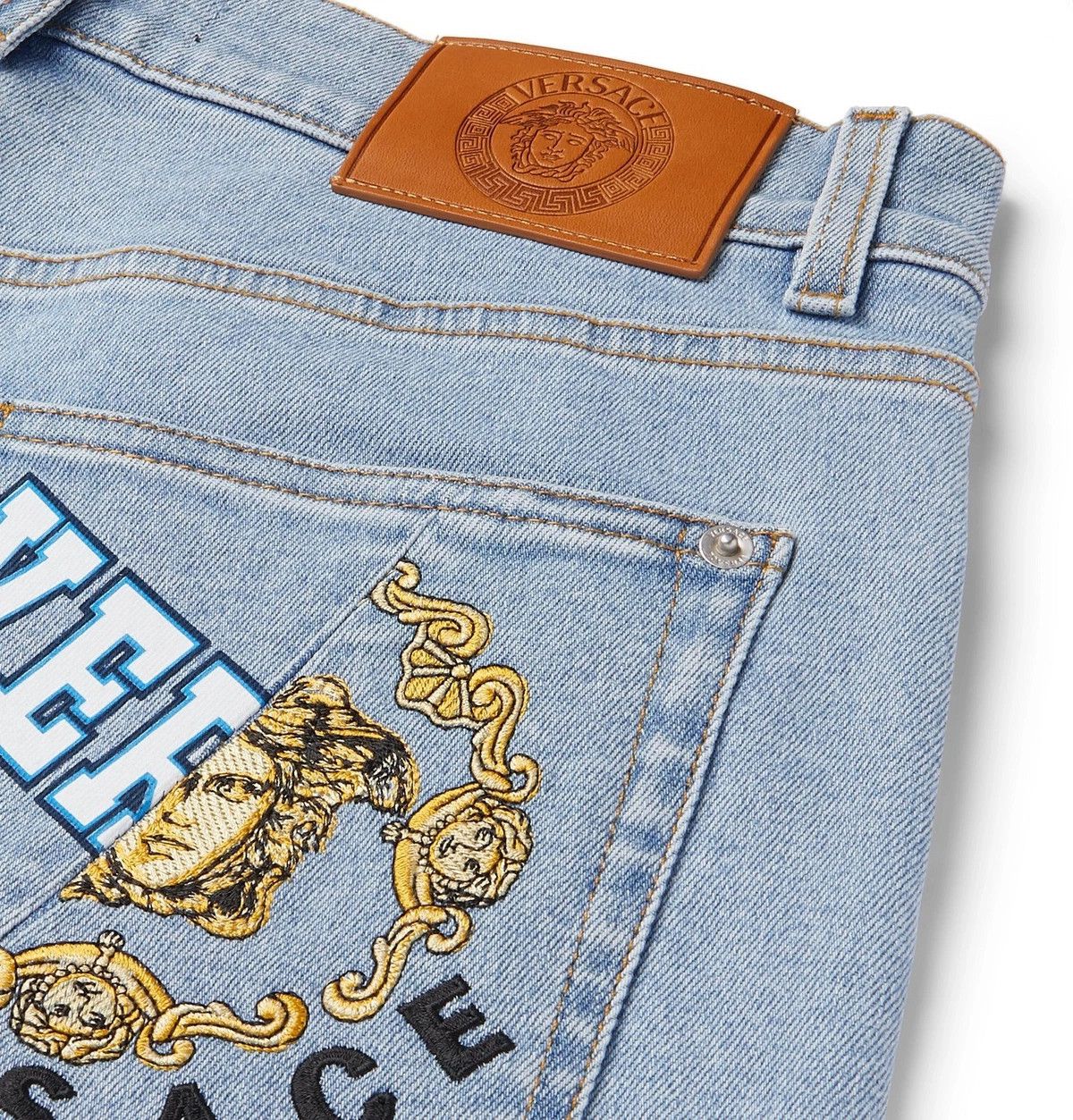 Versace o1y0425 Denim Pant in Blue Size US 32 / EU 48 - 3 Thumbnail