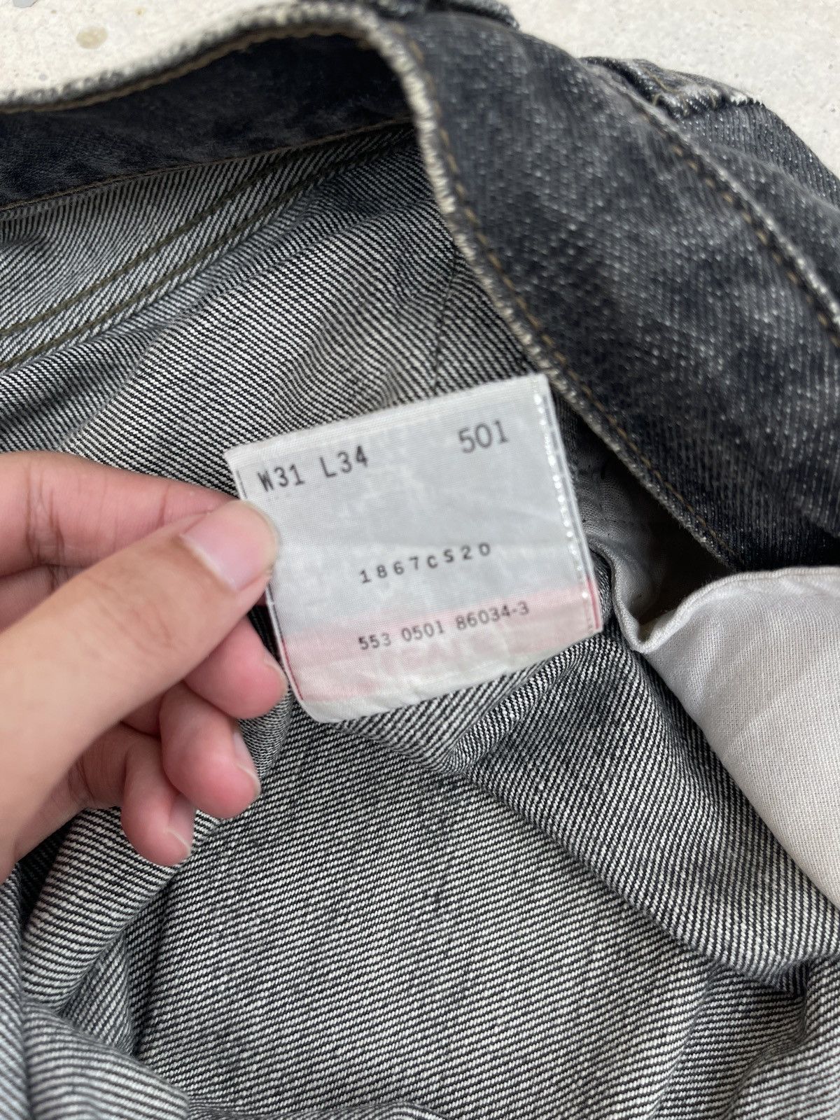 Levi's × Vintage Vintage 90s Levis 501 Faded Distressed Black Jeans Size US 31 - 12 Thumbnail