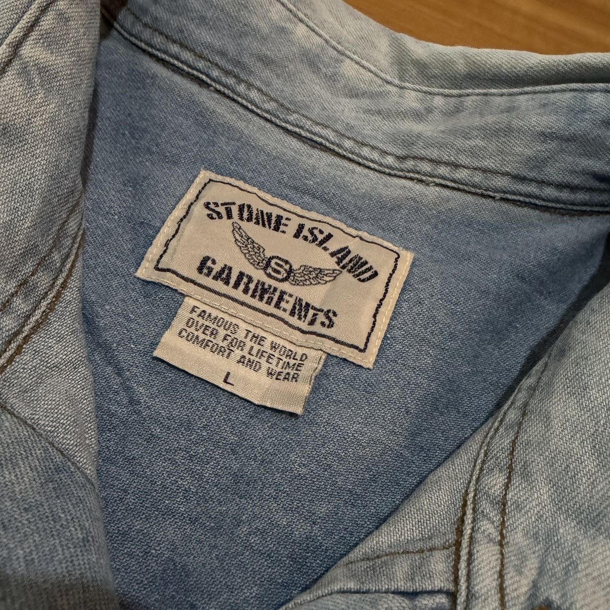 Stone Island Vintage stone island garments denim shirt Size US L / EU 52-54 / 3 - 5 Thumbnail